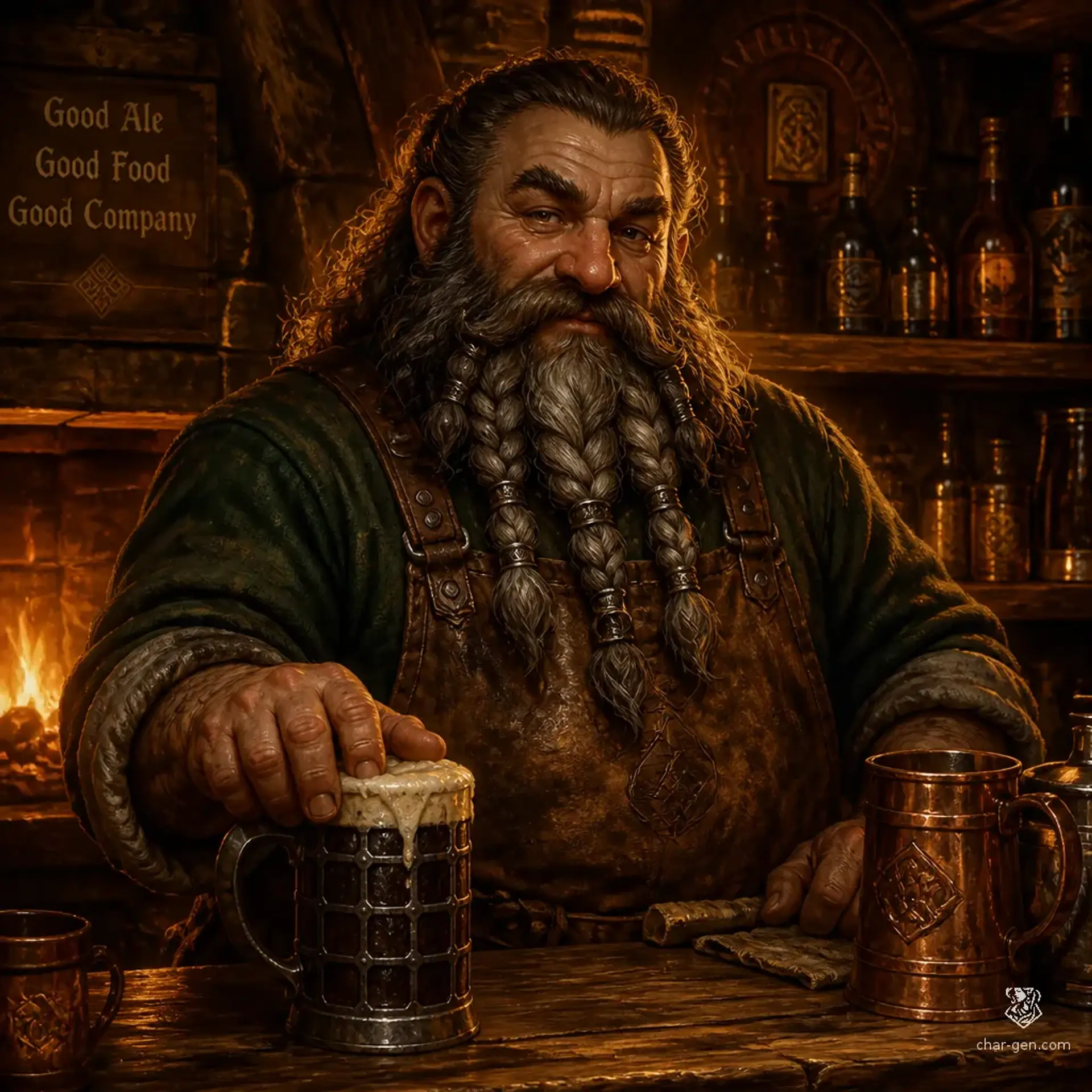 The Gilded Golem - AI-generated fantasy Tavern