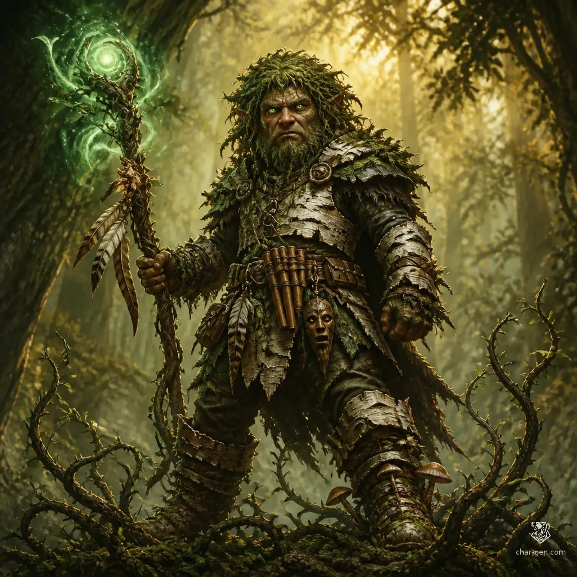 Thistlewick Barkenblood - AI-generated fantasy Character