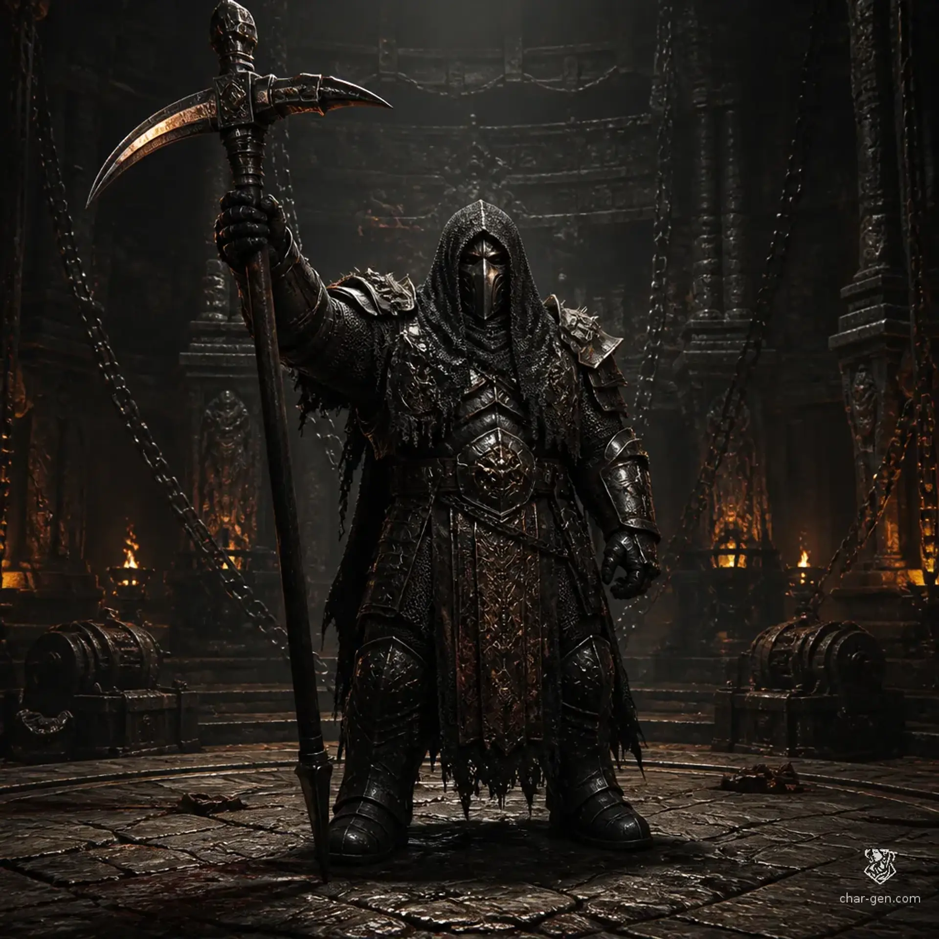 Mekharn, the Obsidian Hood - AI-generated fantasy Monster