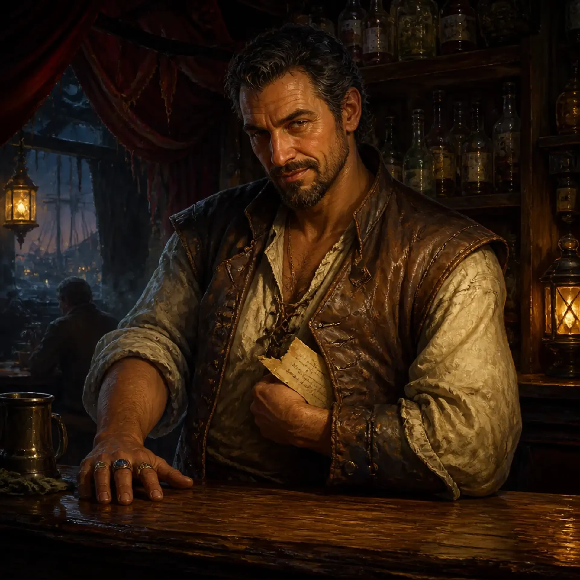 The Gleaming Dolphin - AI-generated fantasy Tavern