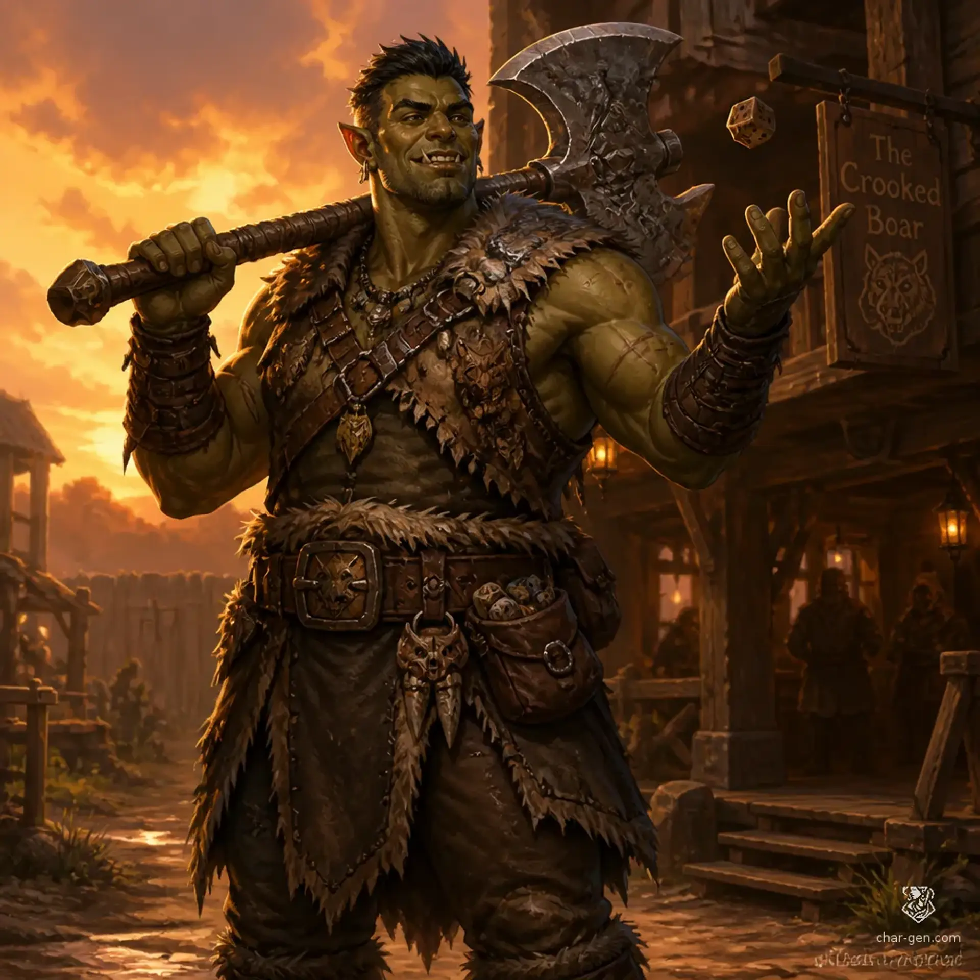 Krell Thokk - AI-generated fantasy Character