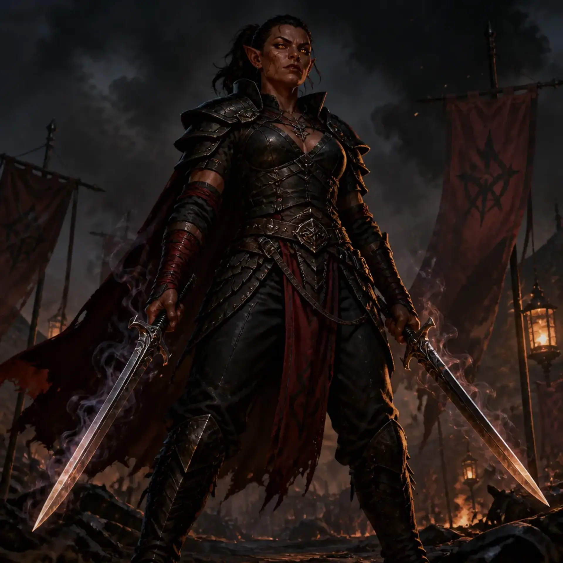 Veyra Ashmantle - AI-generated fantasy Character