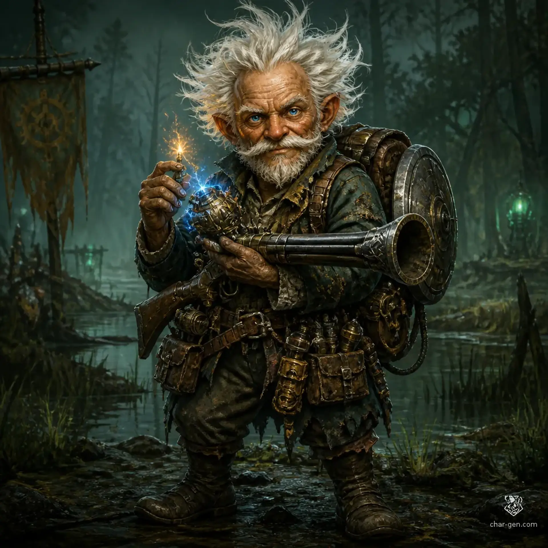 Cleetus Bogwhistle - AI-generated fantasy Character
