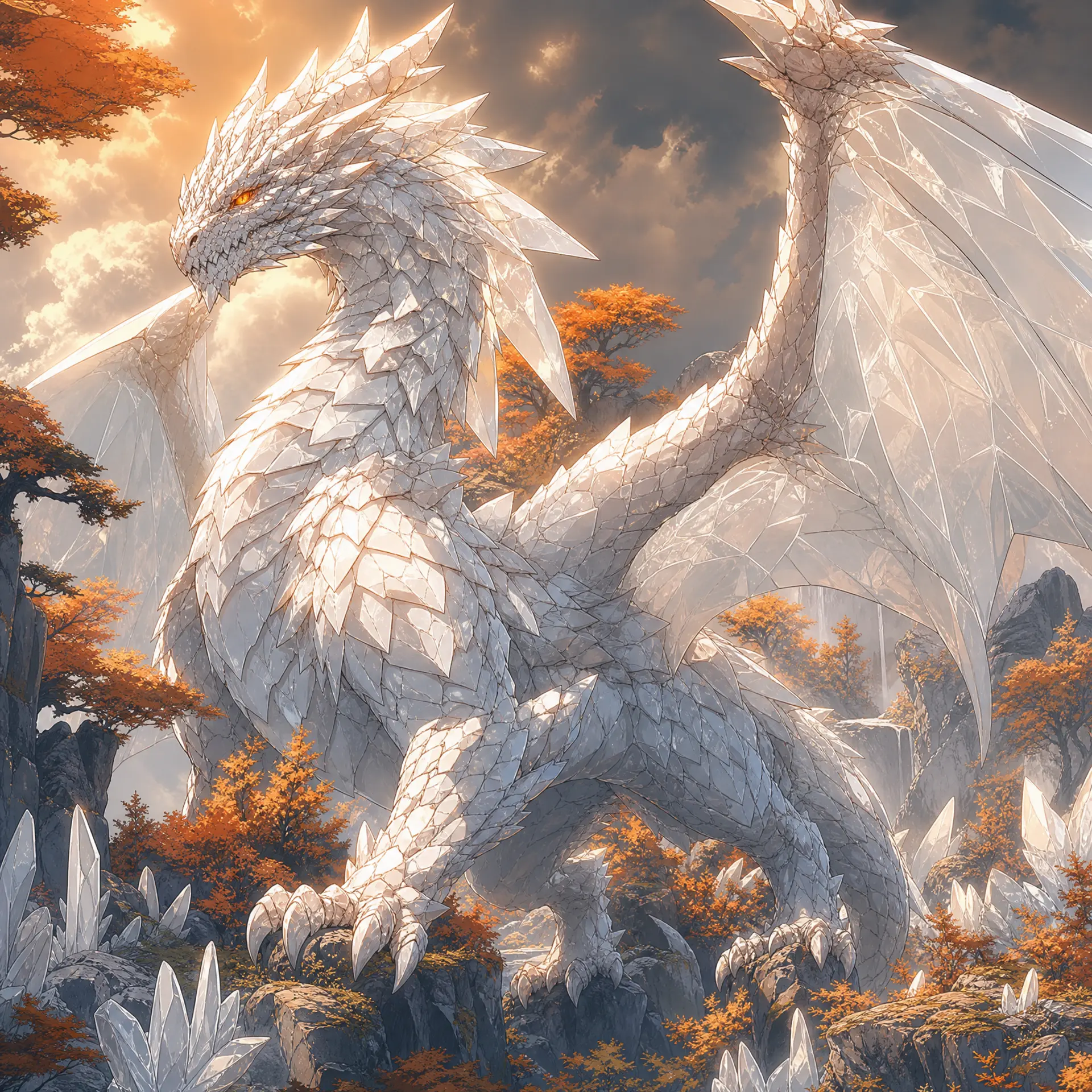 Zhemchuzhina Crystal Wyrmling - AI-generated fantasy Monster