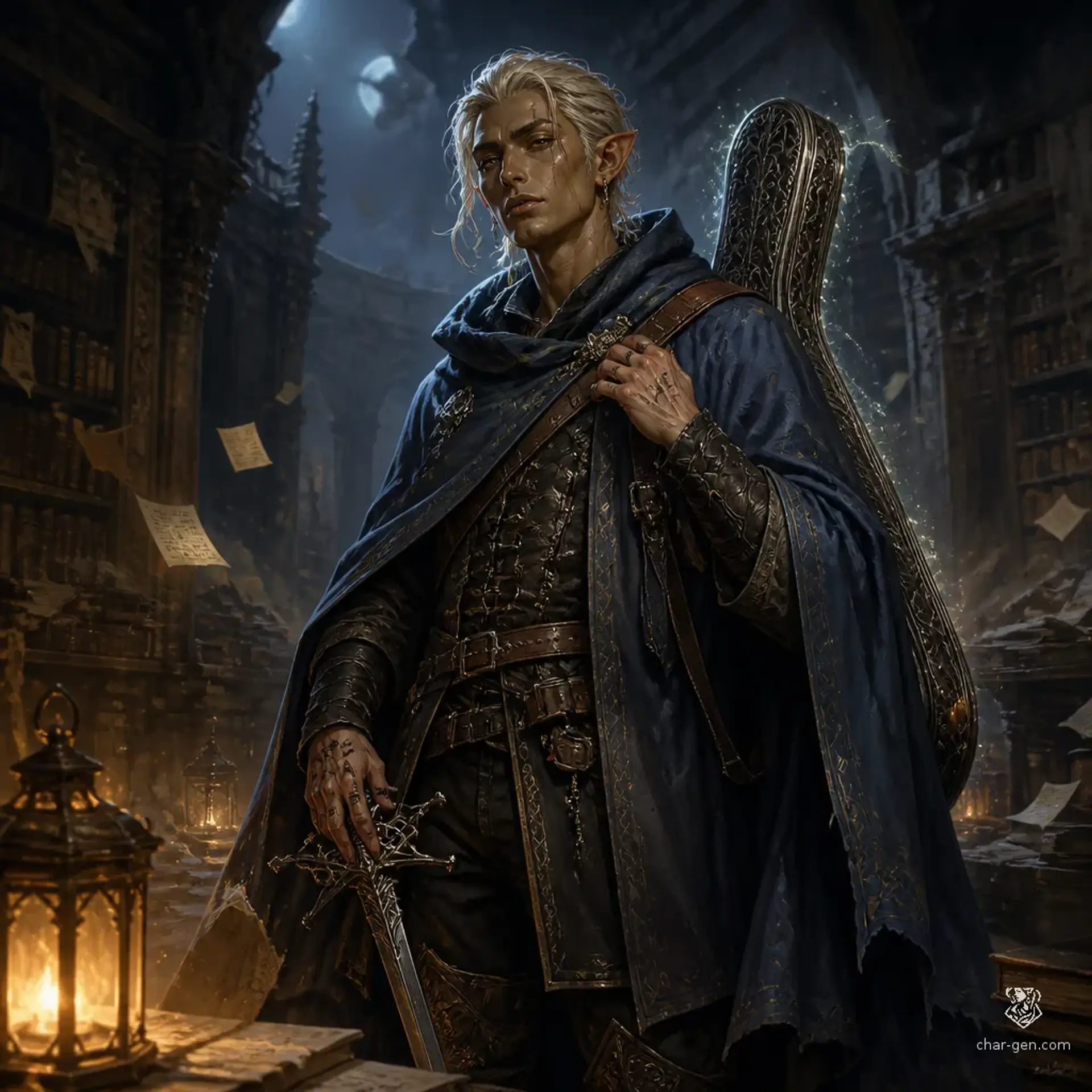 Aelthir Vey - AI-generated fantasy Character