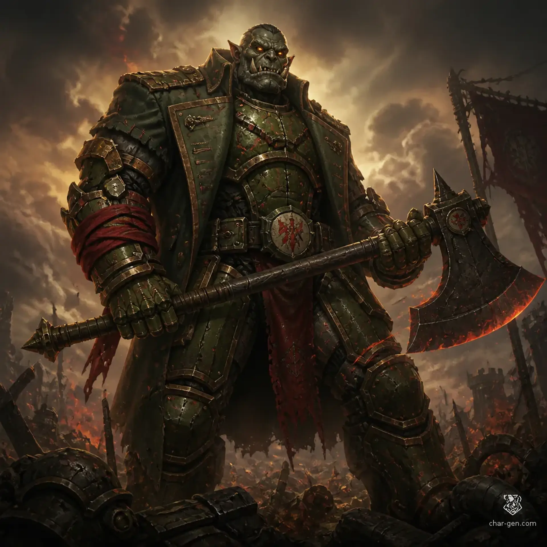 The Metal Orc - AI-generated fantasy Character
