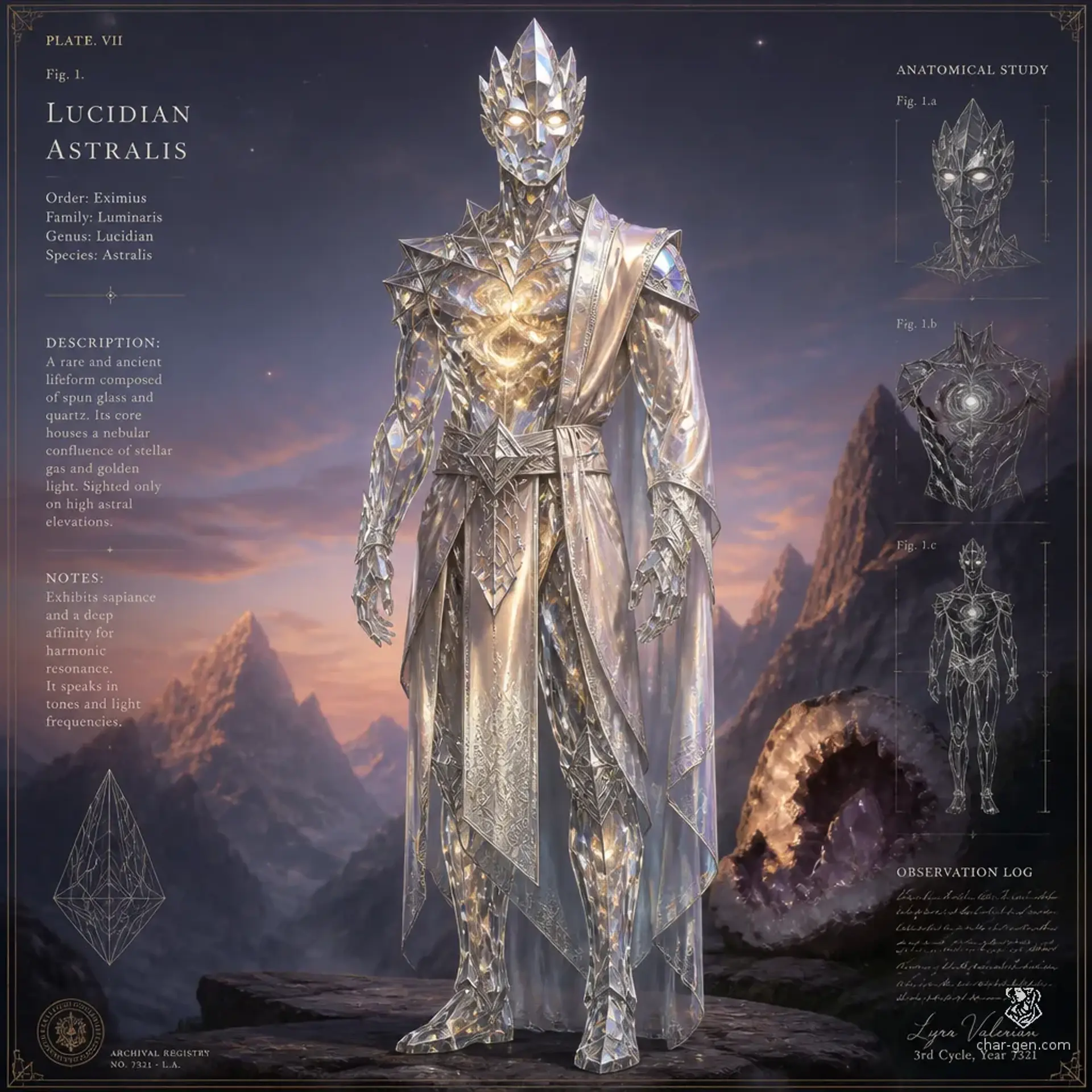 Aether-Glass Echo - AI-generated fantasy Species
