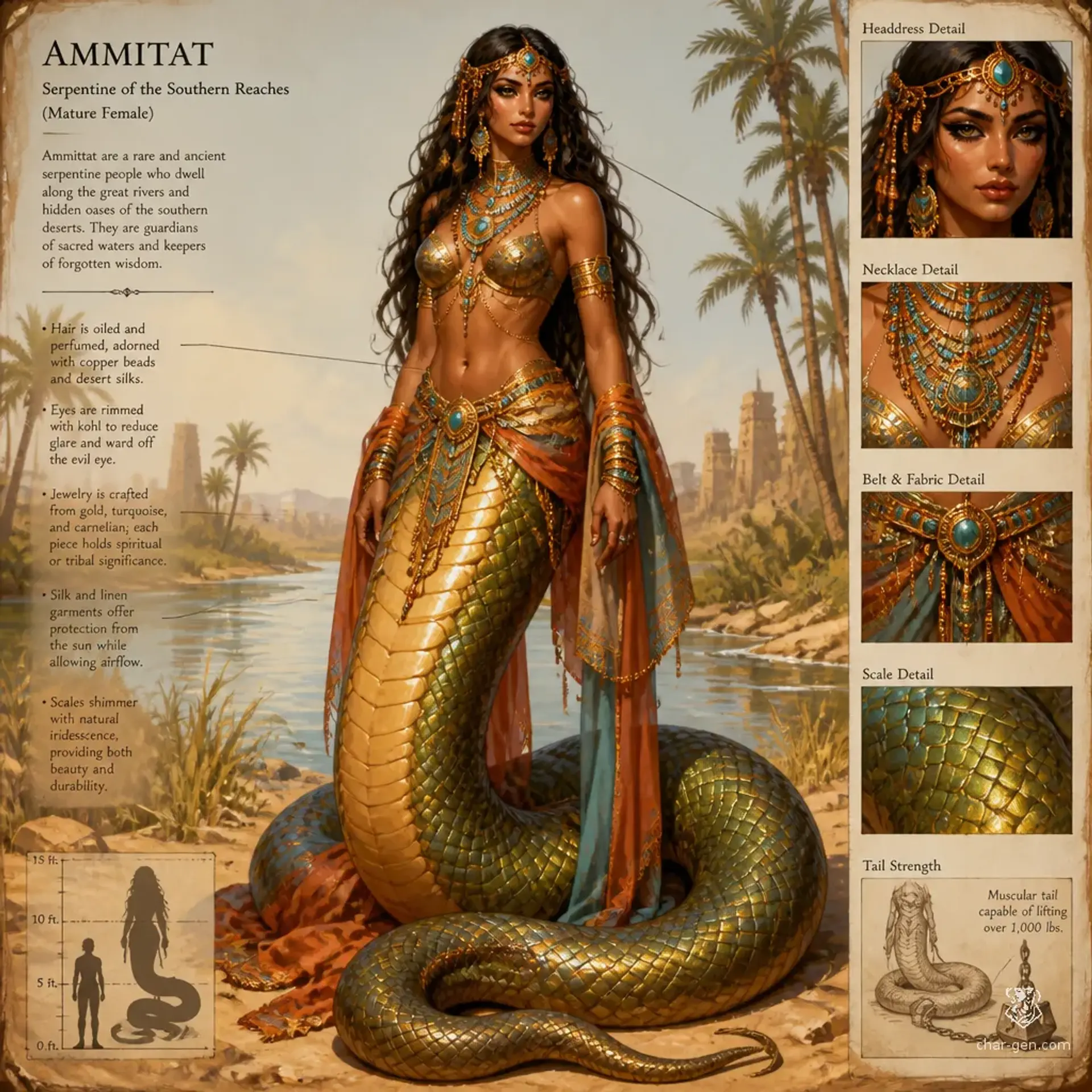 Ophidiani - AI-generated fantasy Species
