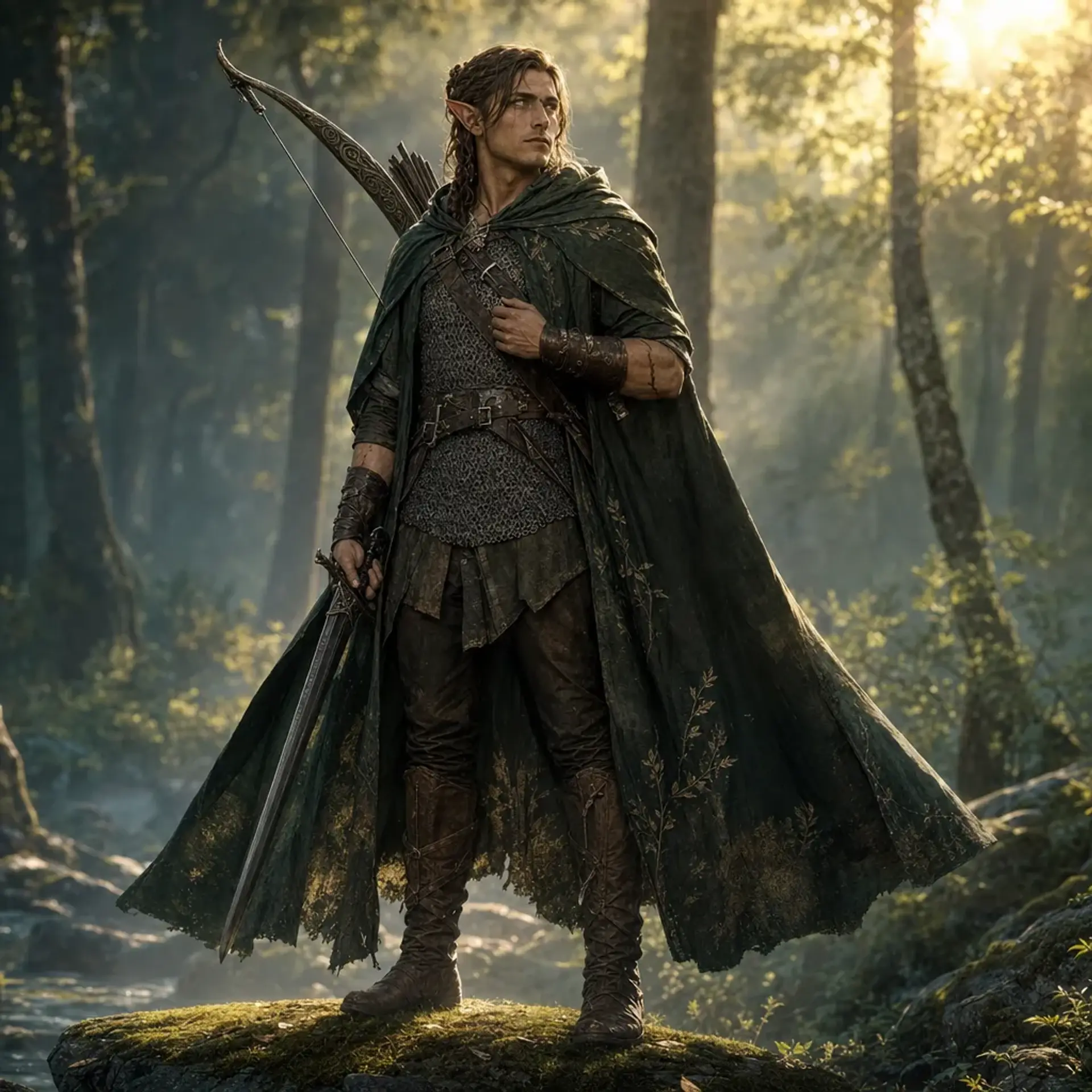 Rowan Ashblade - AI-generated fantasy Character
