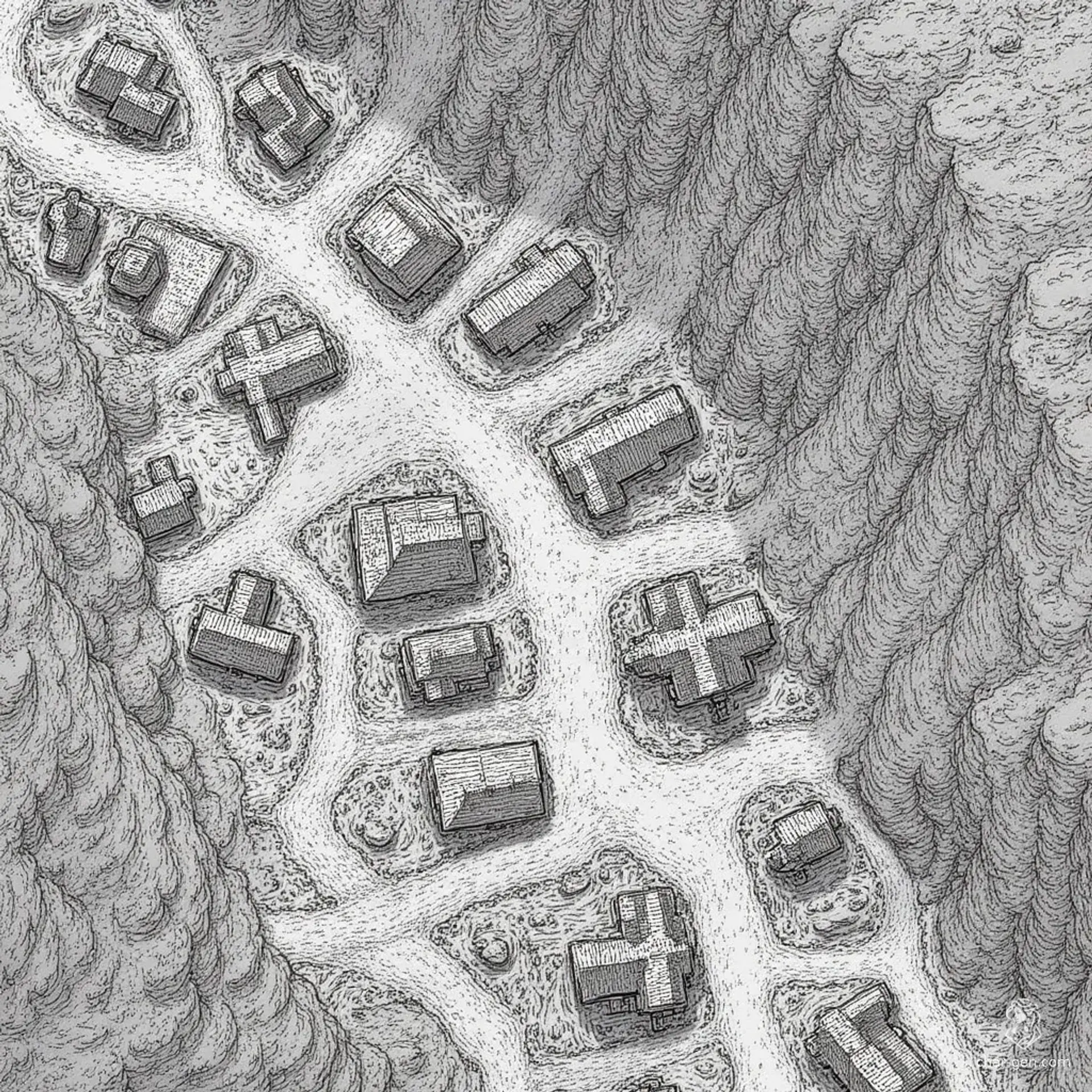 Ironcrest Hollow - AI-generated fantasy Settlement