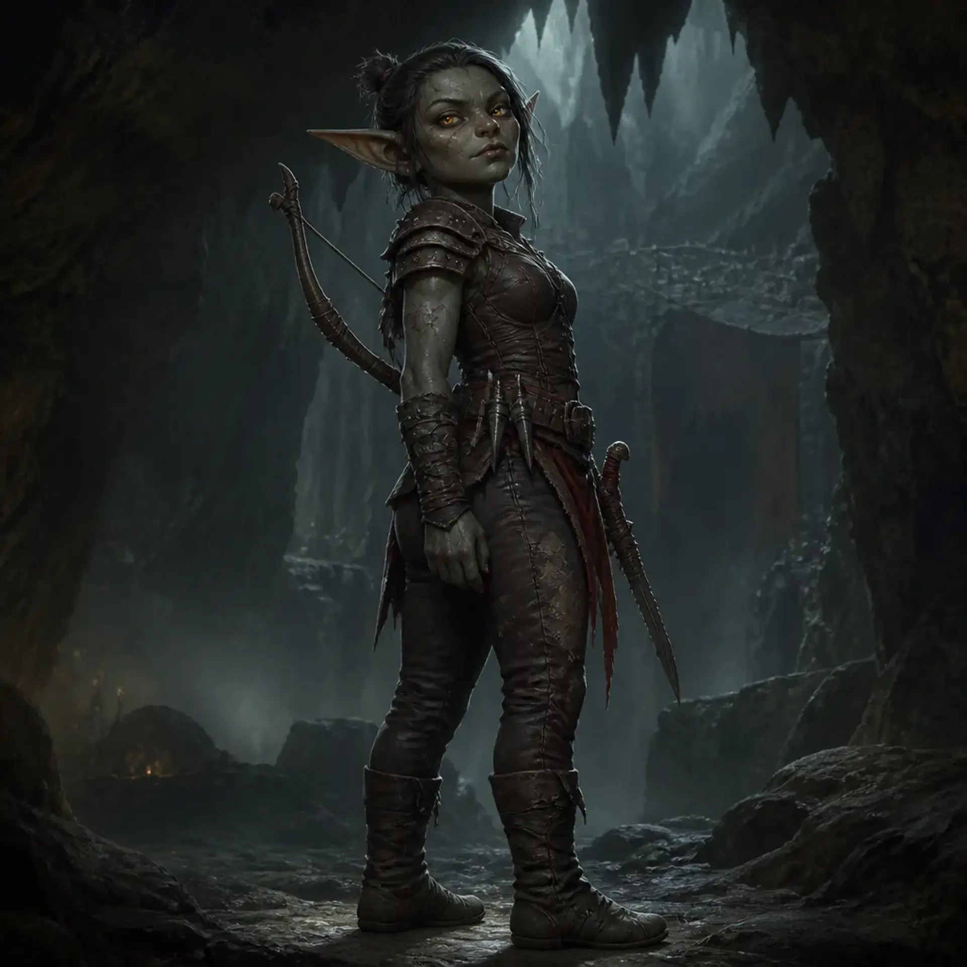 Vitha Blackspike - AI-generated fantasy Character