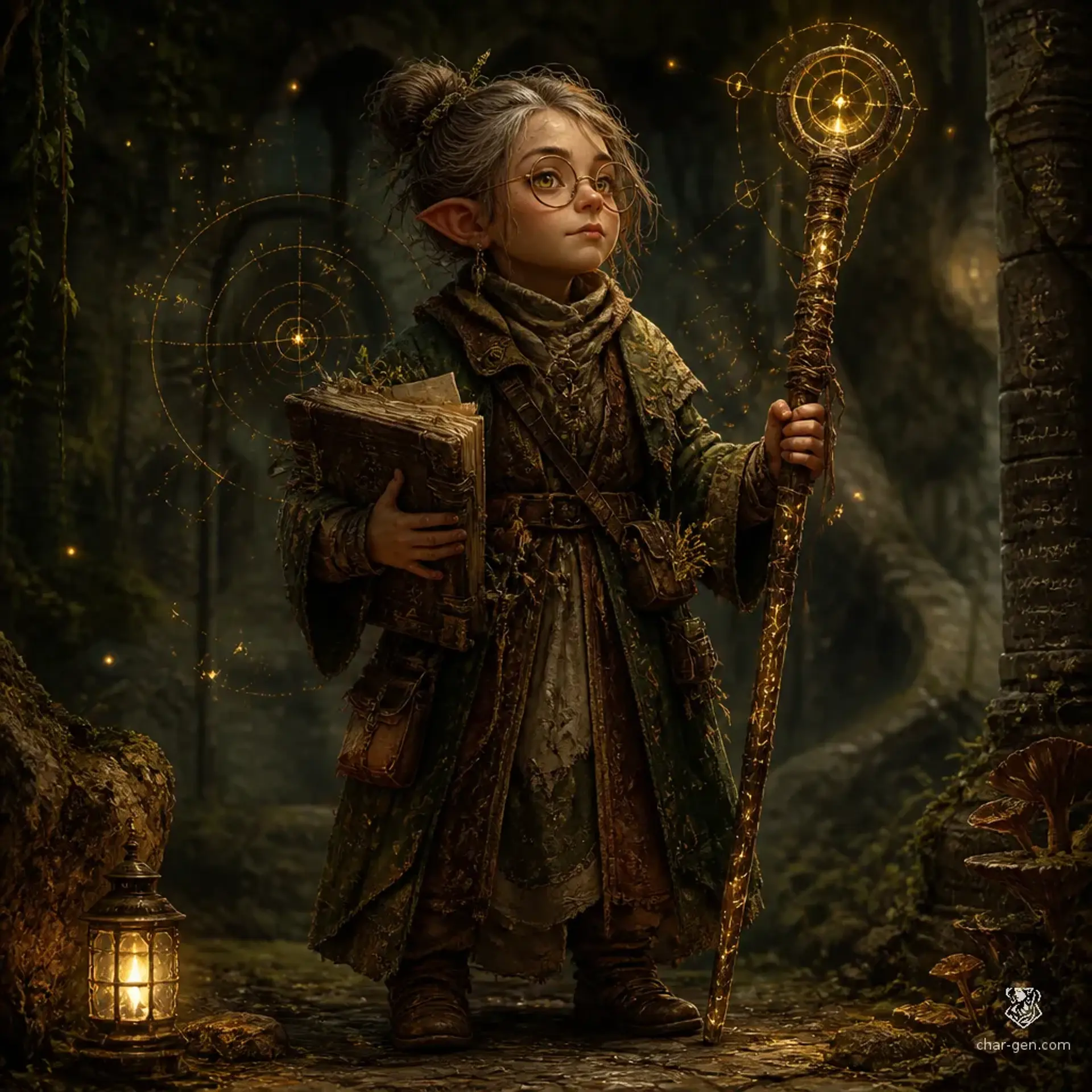 Thimble Briarwhistle - AI-generated fantasy Character