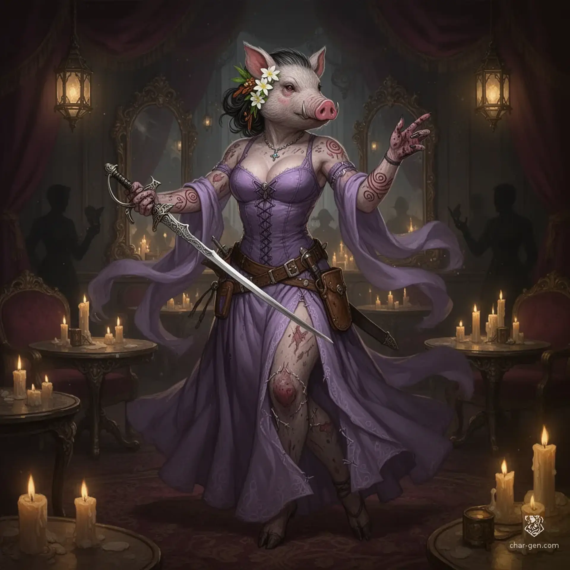 Miss Inoshishi Vrak'ra - AI-generated fantasy NPC