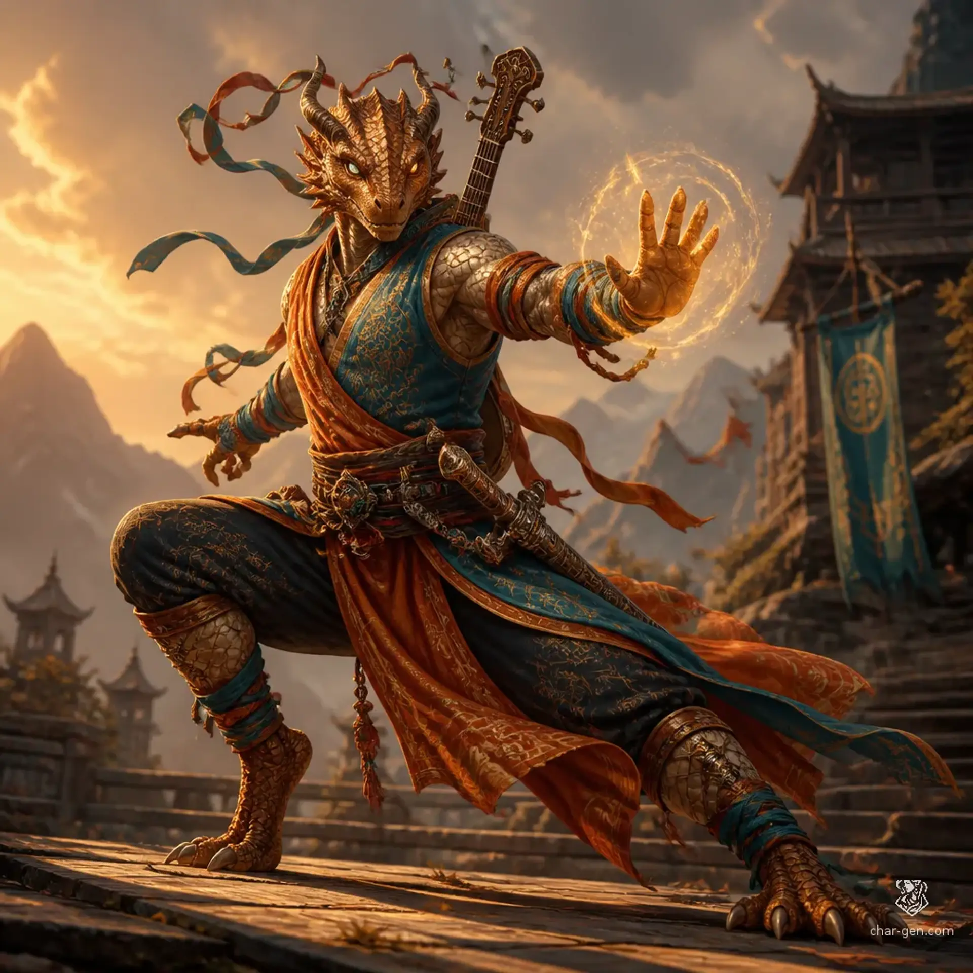 Sarrik Emberstep - AI-generated fantasy Character
