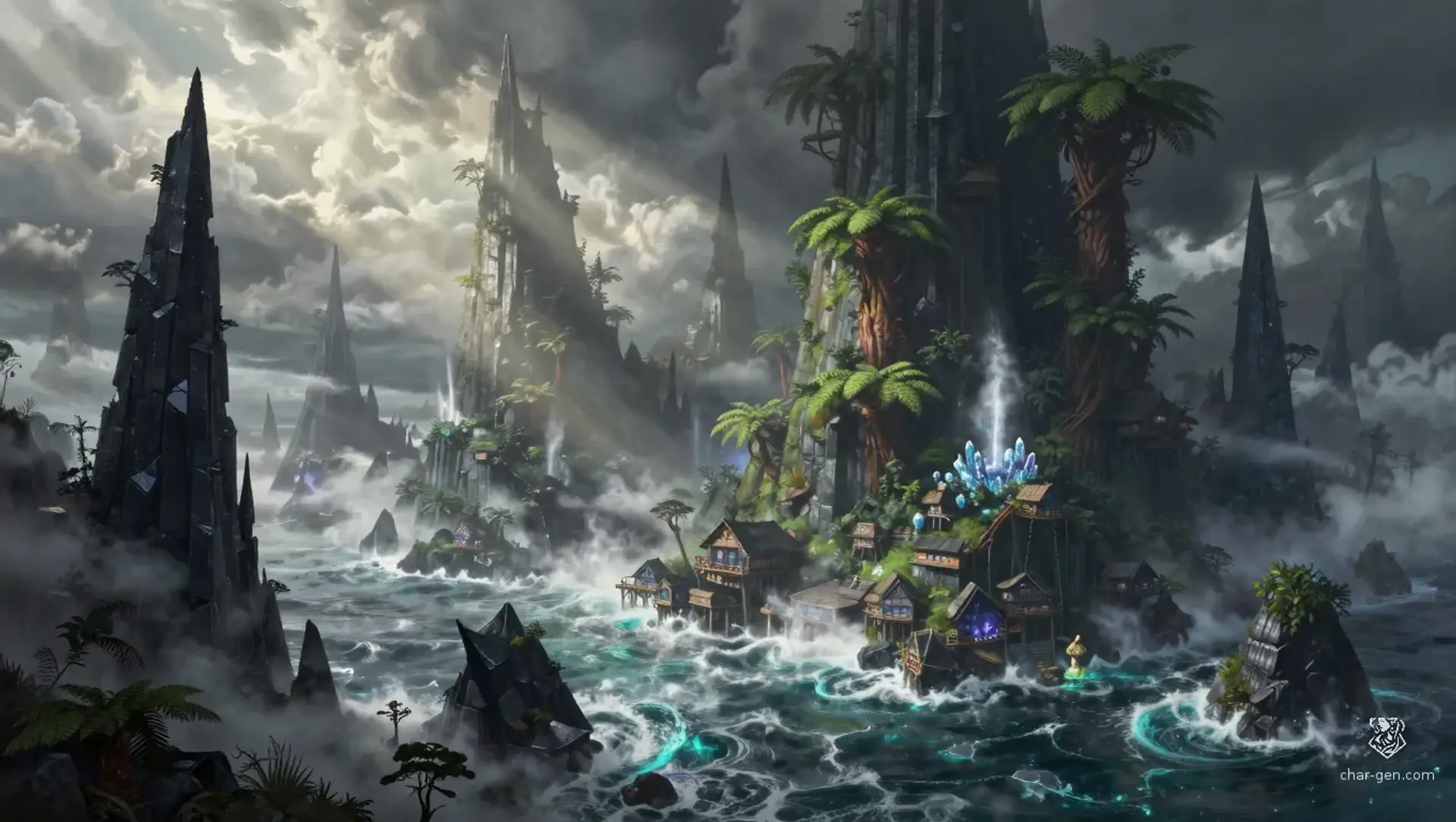 The Dragon-Tooth Isles - AI-generated fantasy Region