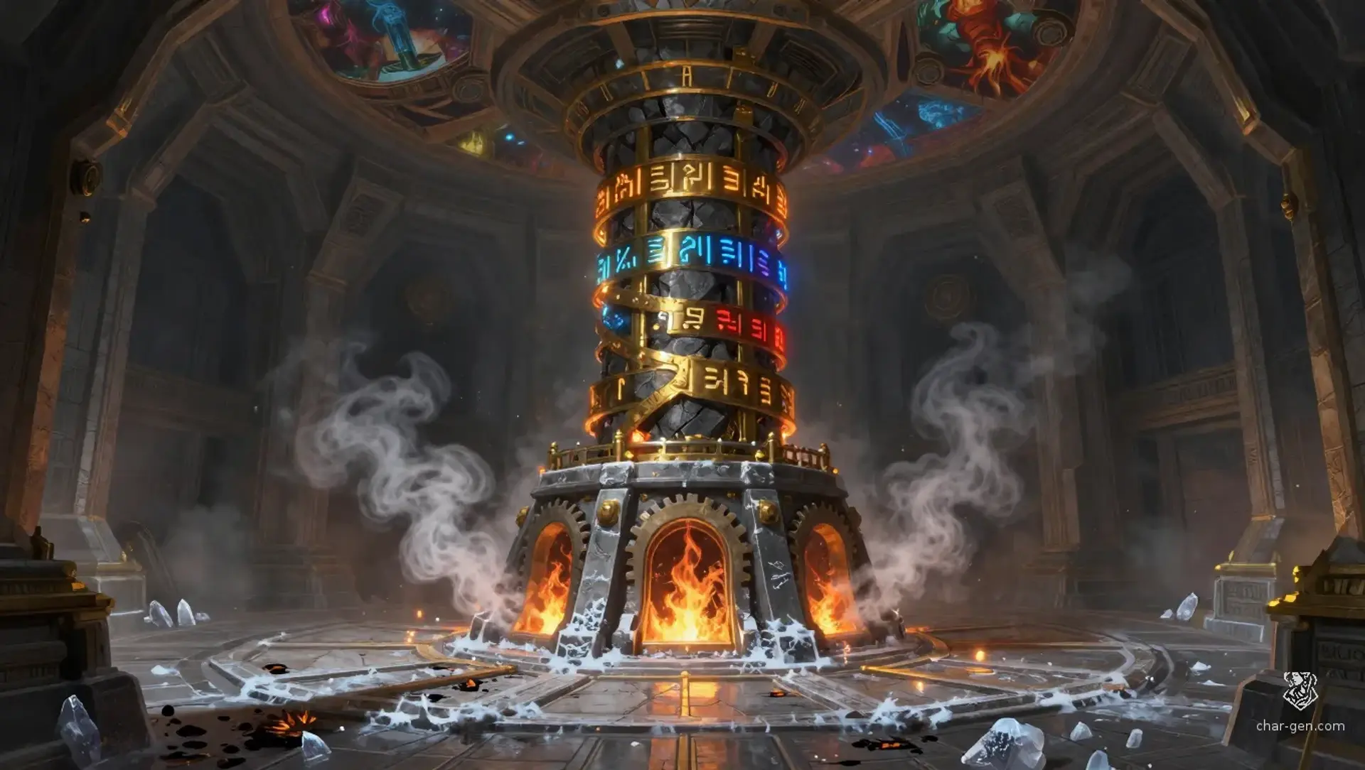 The Elemental Resonator of Karaman - AI-generated fantasy Puzzle