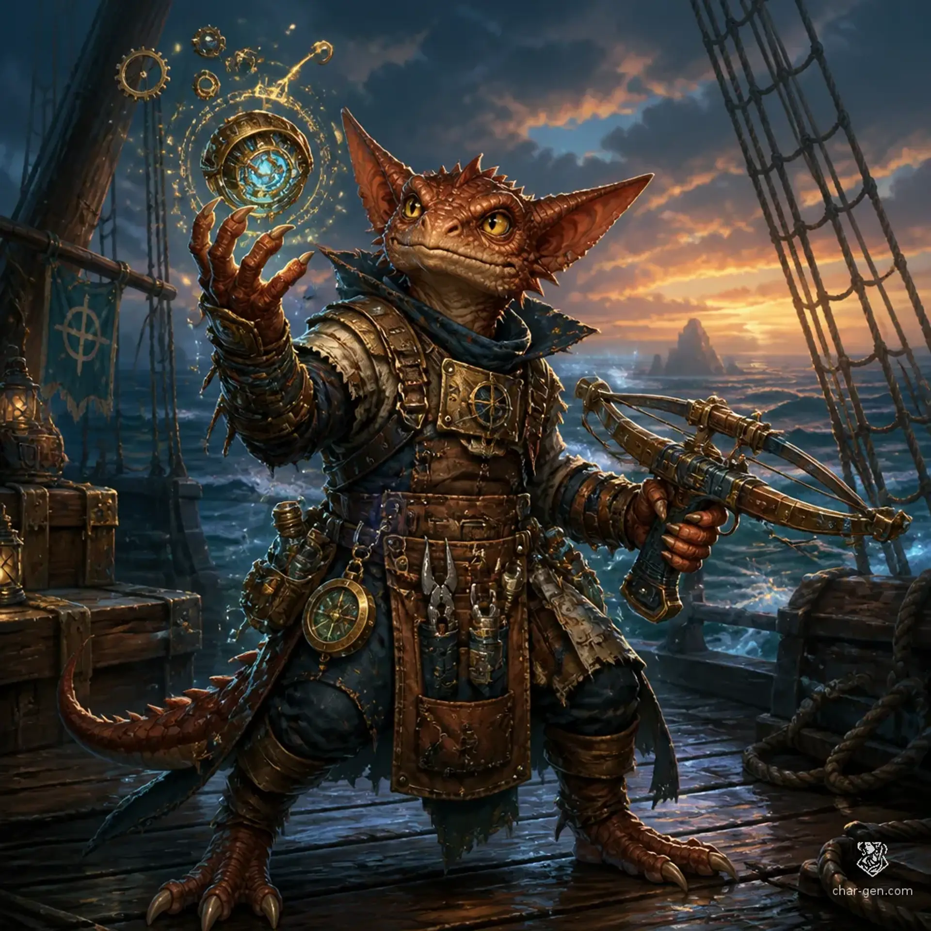 Kezk Vargl - AI-generated fantasy Character