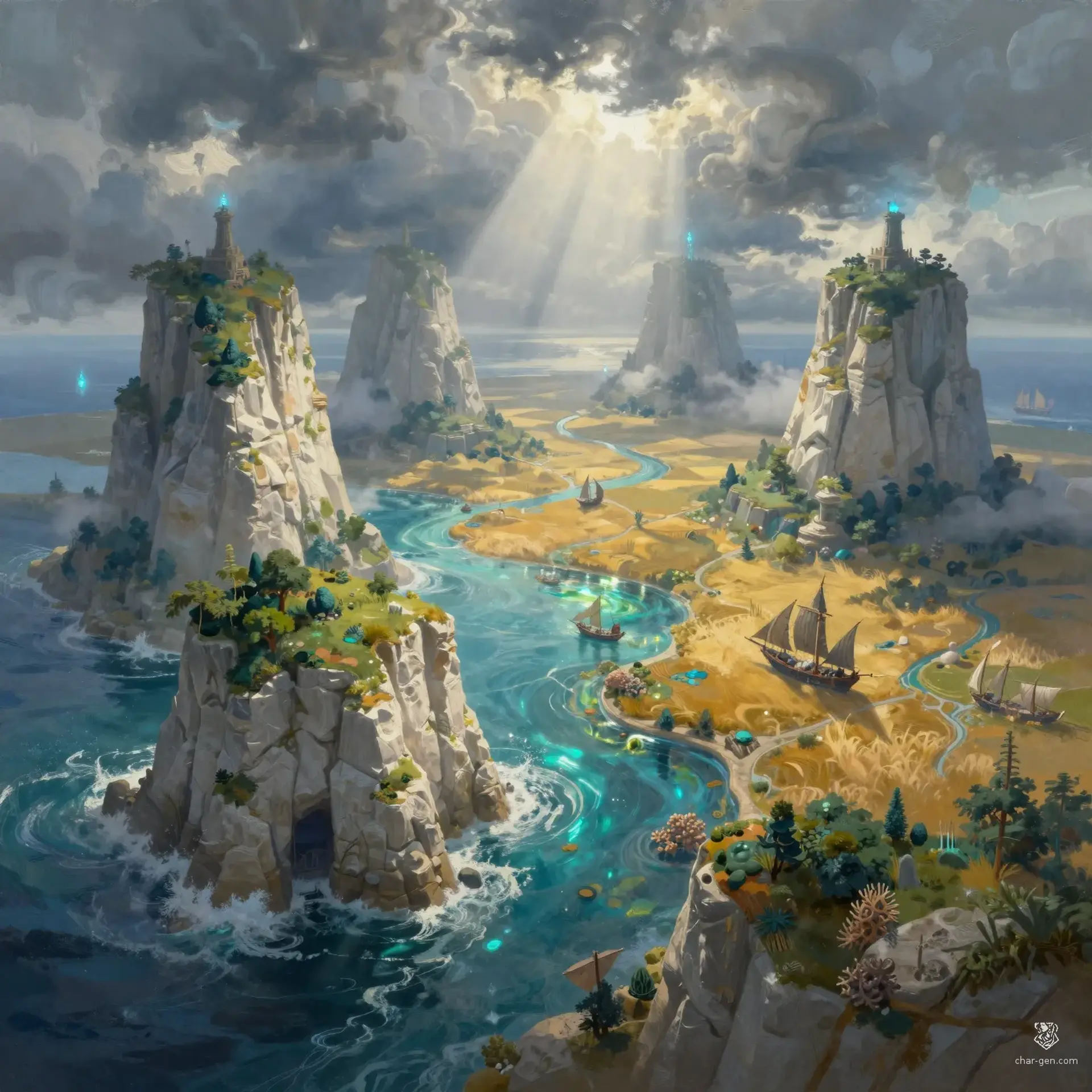 The Knuckles - AI-generated fantasy Region