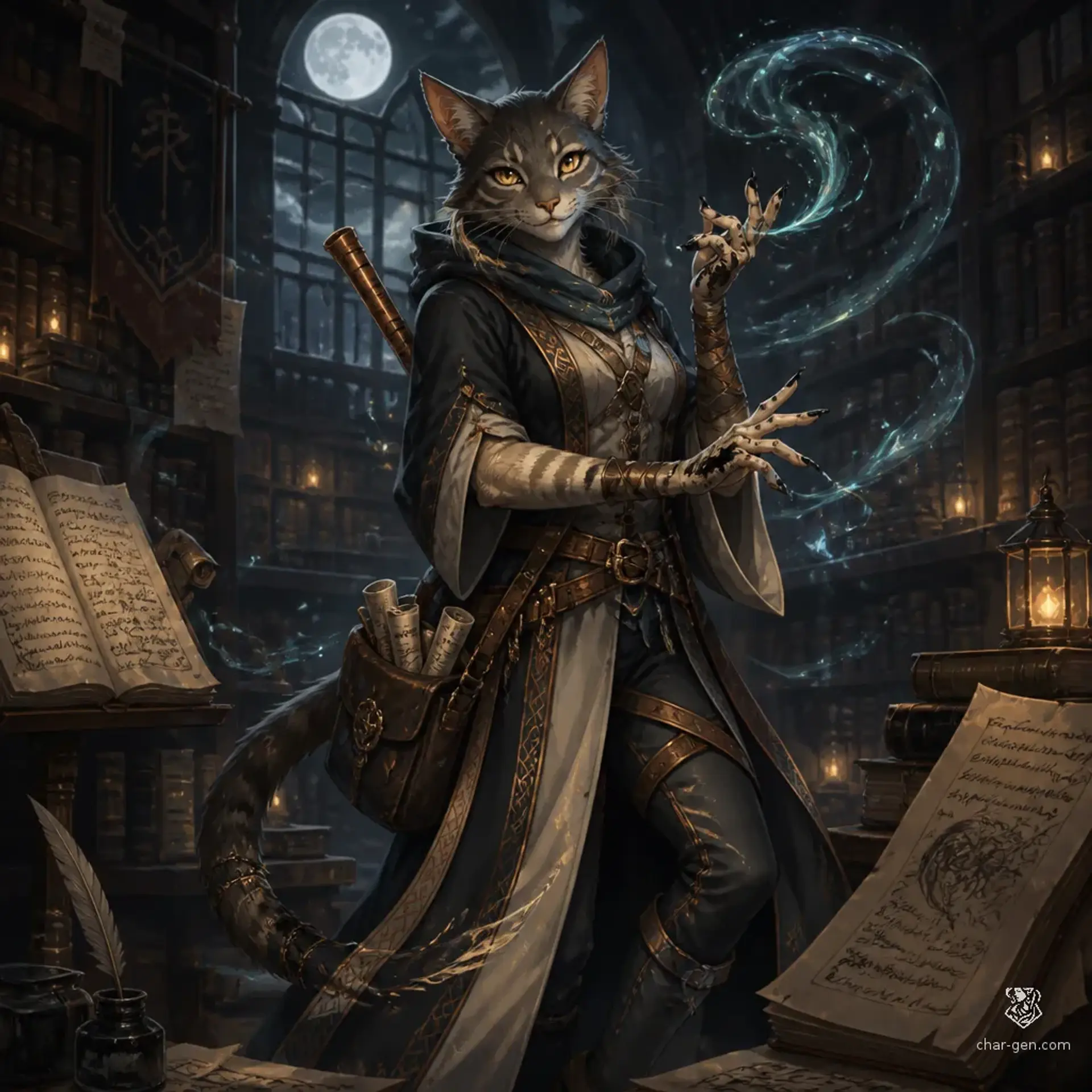 Vela Quillwhisk - AI-generated fantasy Character