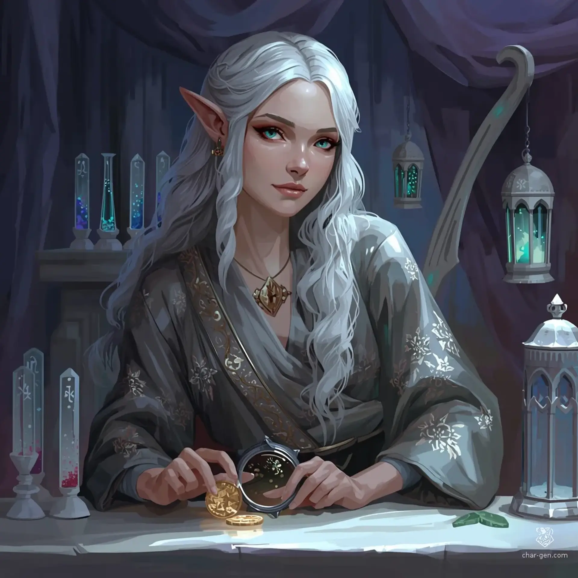 The Moonlit Emporium - AI-generated fantasy Shop