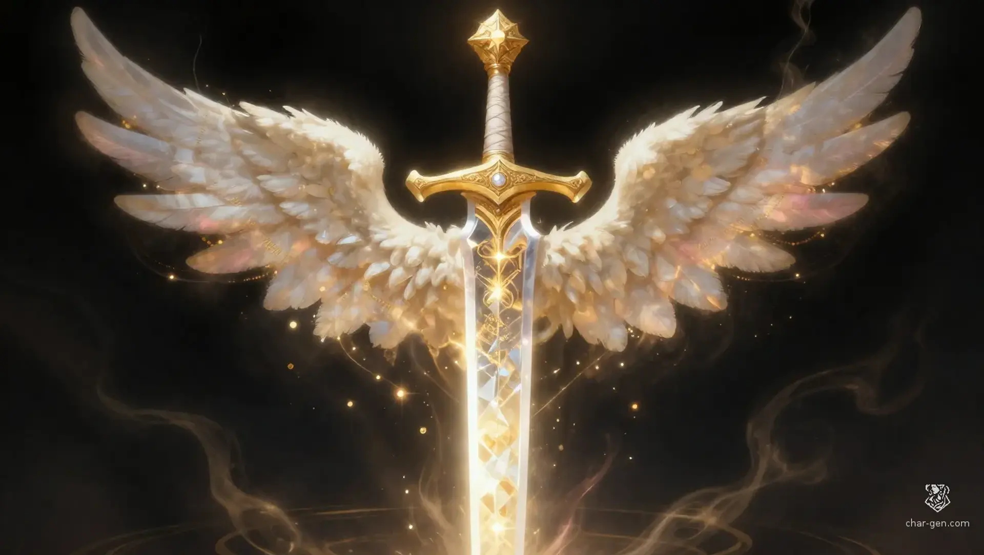 Dawnwound, the Sword of the Last Mercy - AI-generated fantasy Magic Item