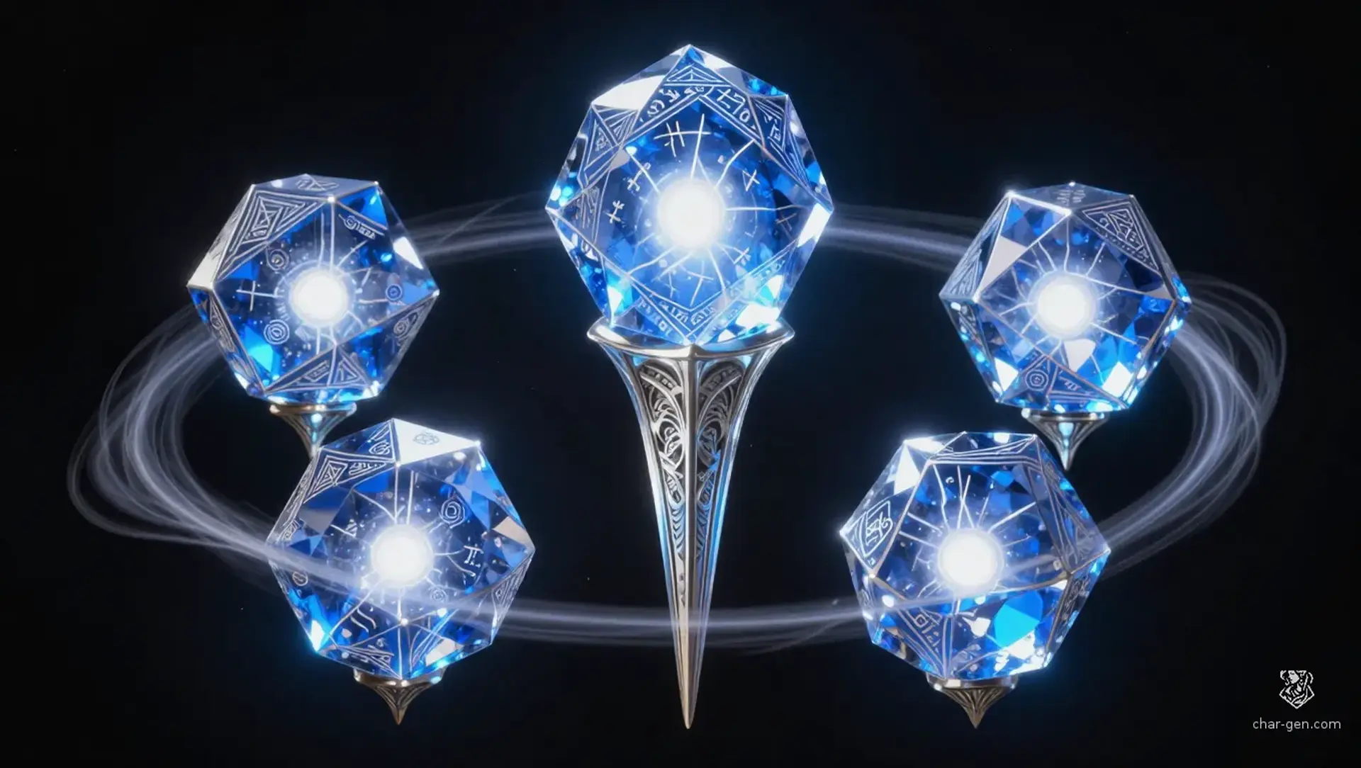 Orbiting Spark Nodes (Refined) - AI-generated fantasy Magic Item