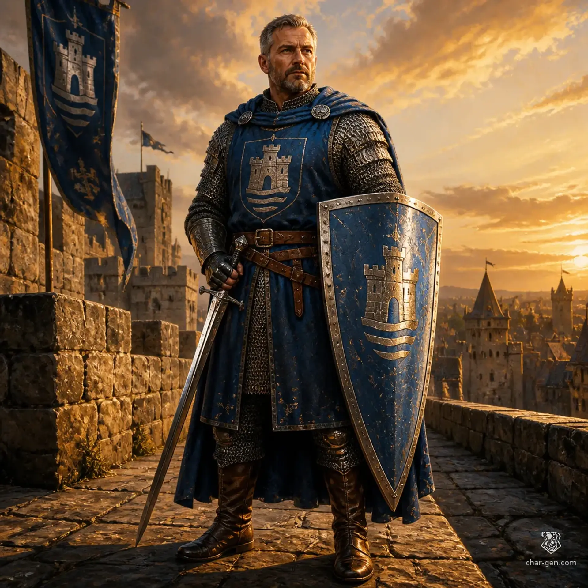 Hugo Friedberg - AI-generated fantasy Character