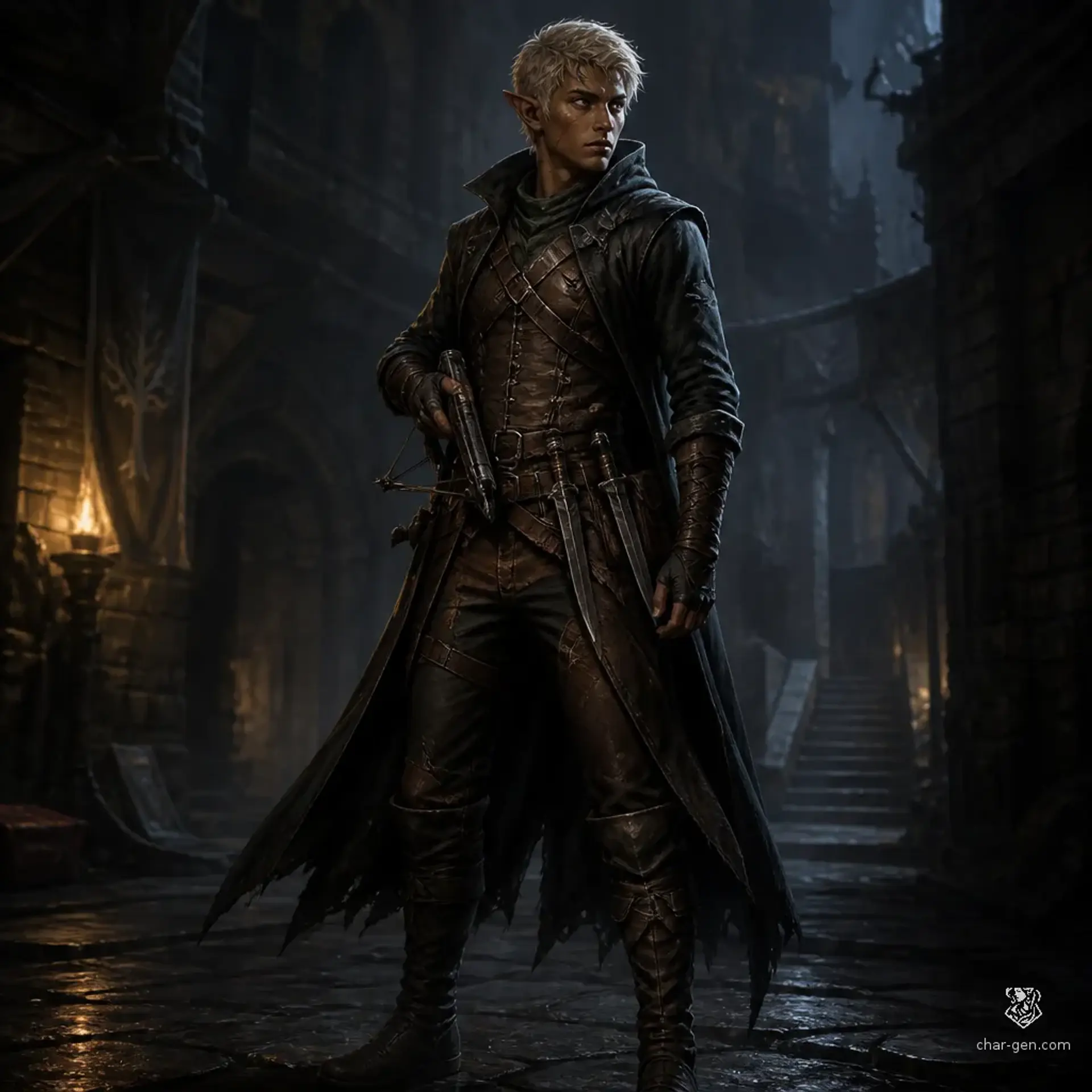 Nim Varkony - AI-generated fantasy Character