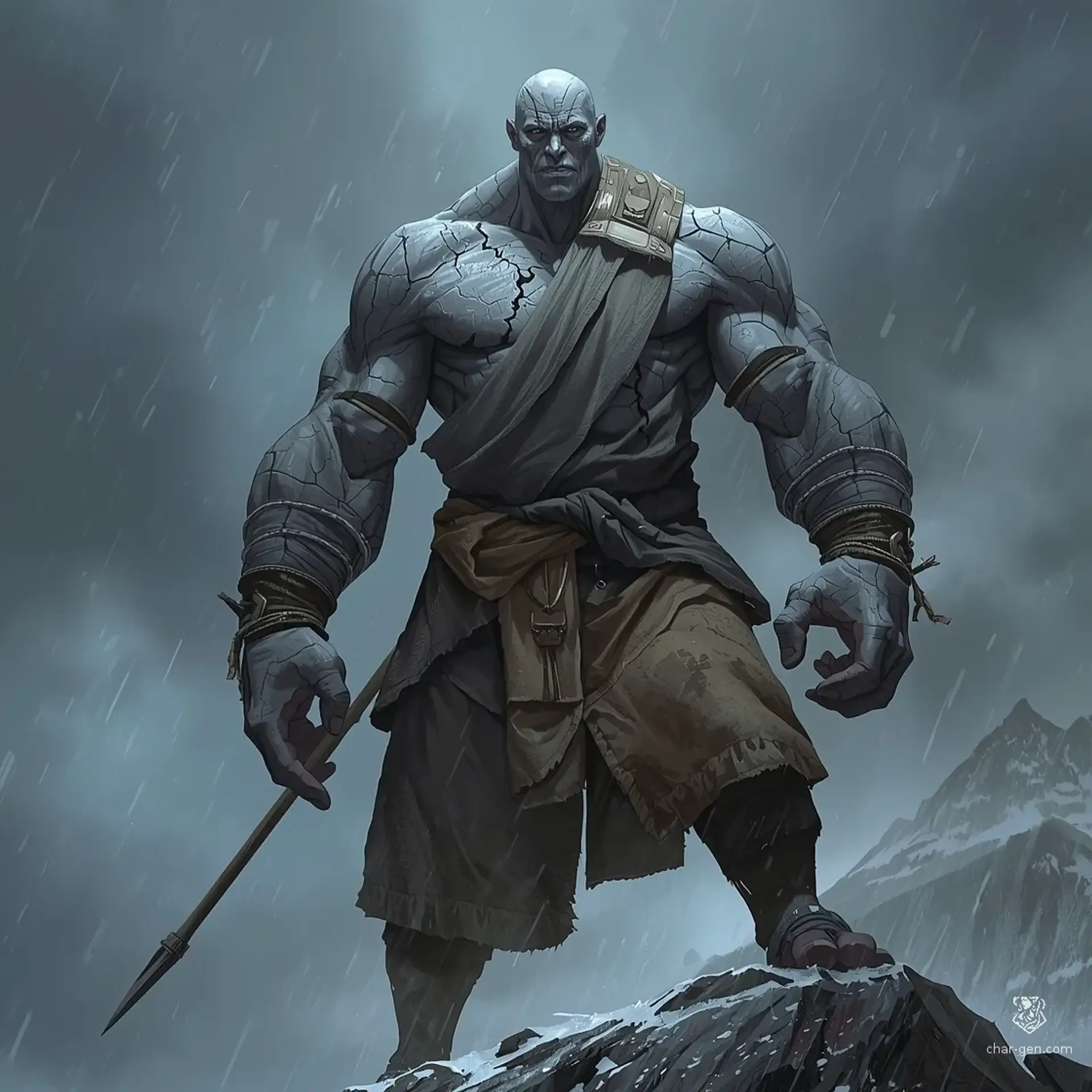 Kavek Stone-Breath - AI-generated fantasy Character