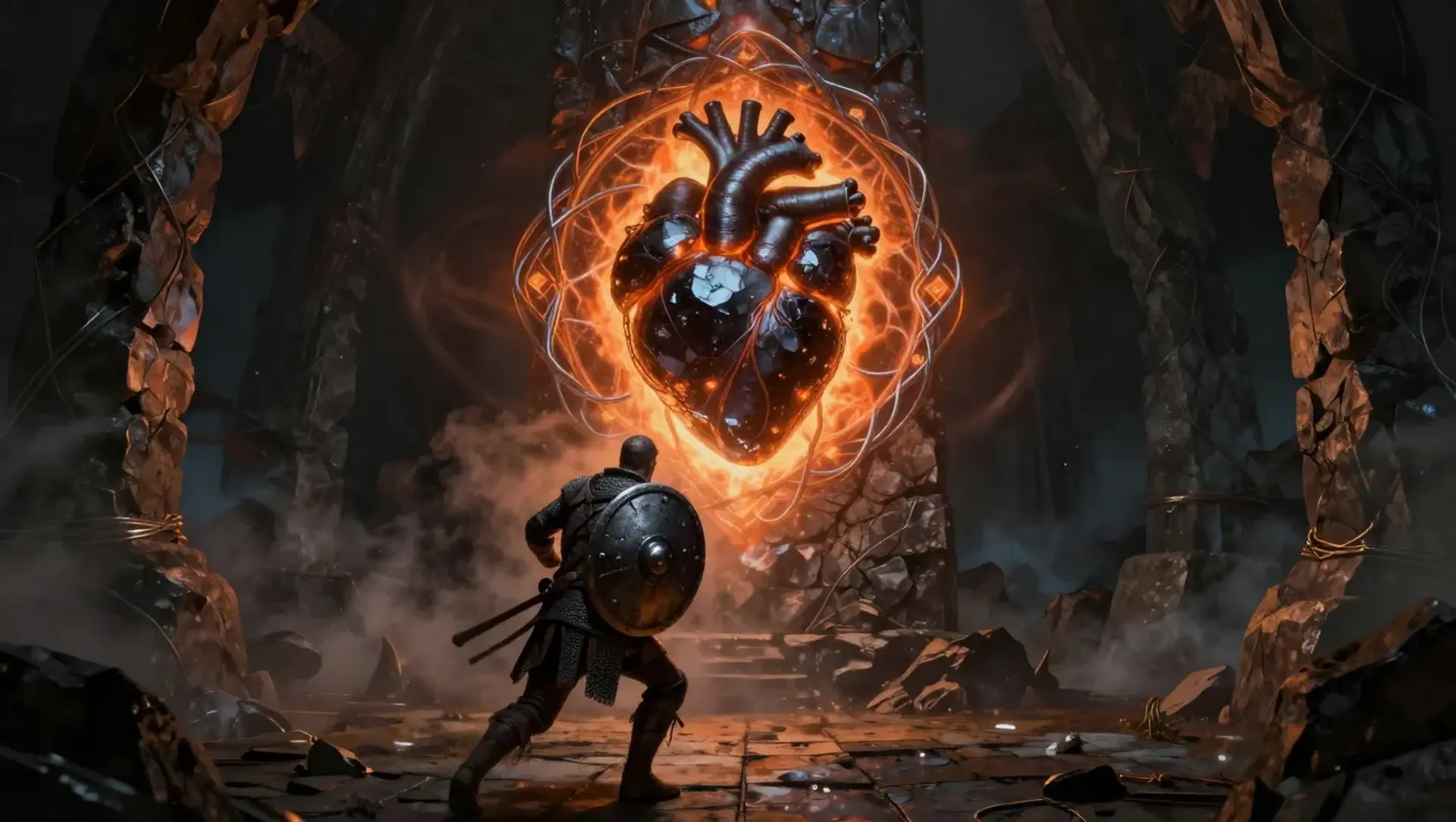 Rune-Bound Blast-Stone - AI-generated fantasy Hazard
