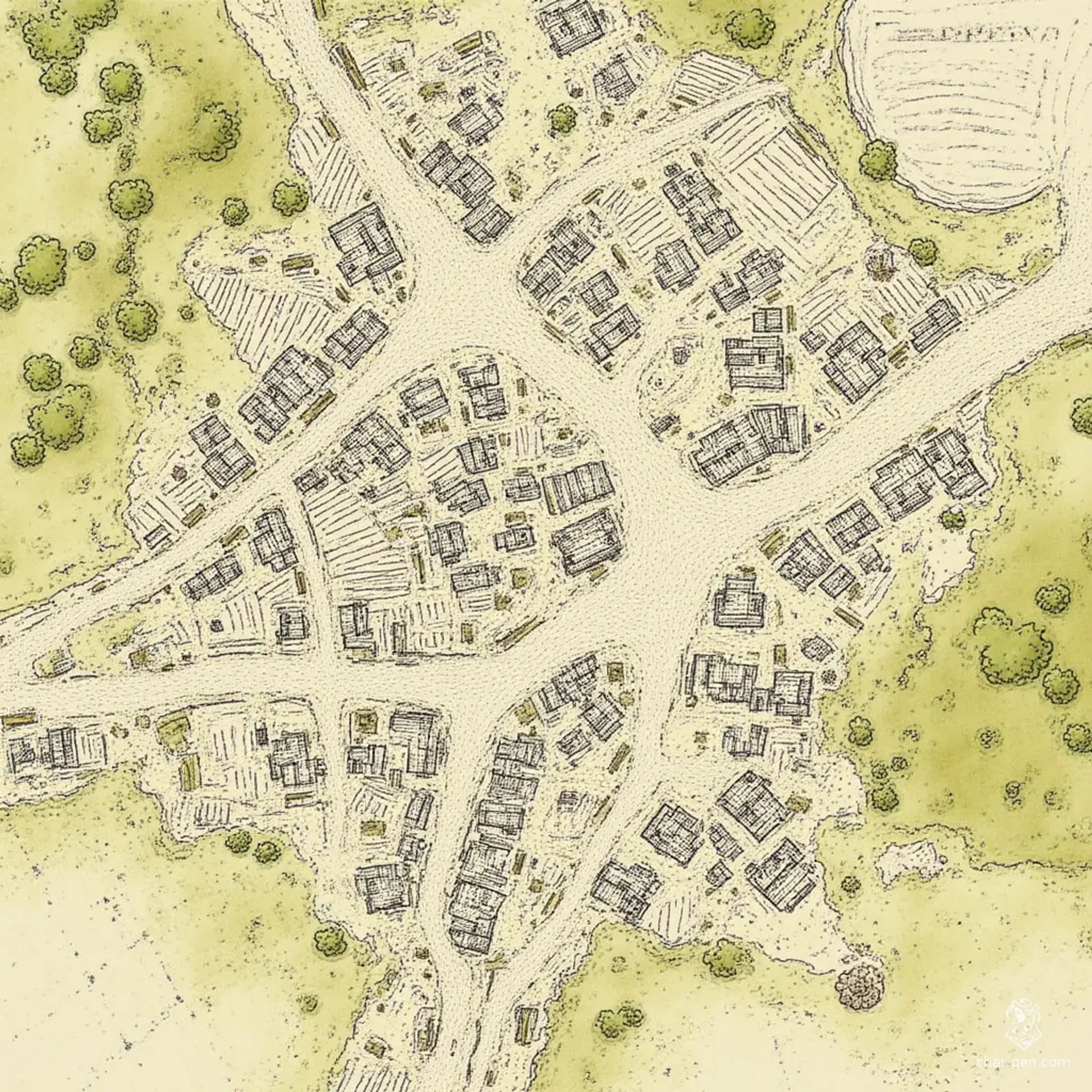 Elderbough - AI-generated fantasy Settlement