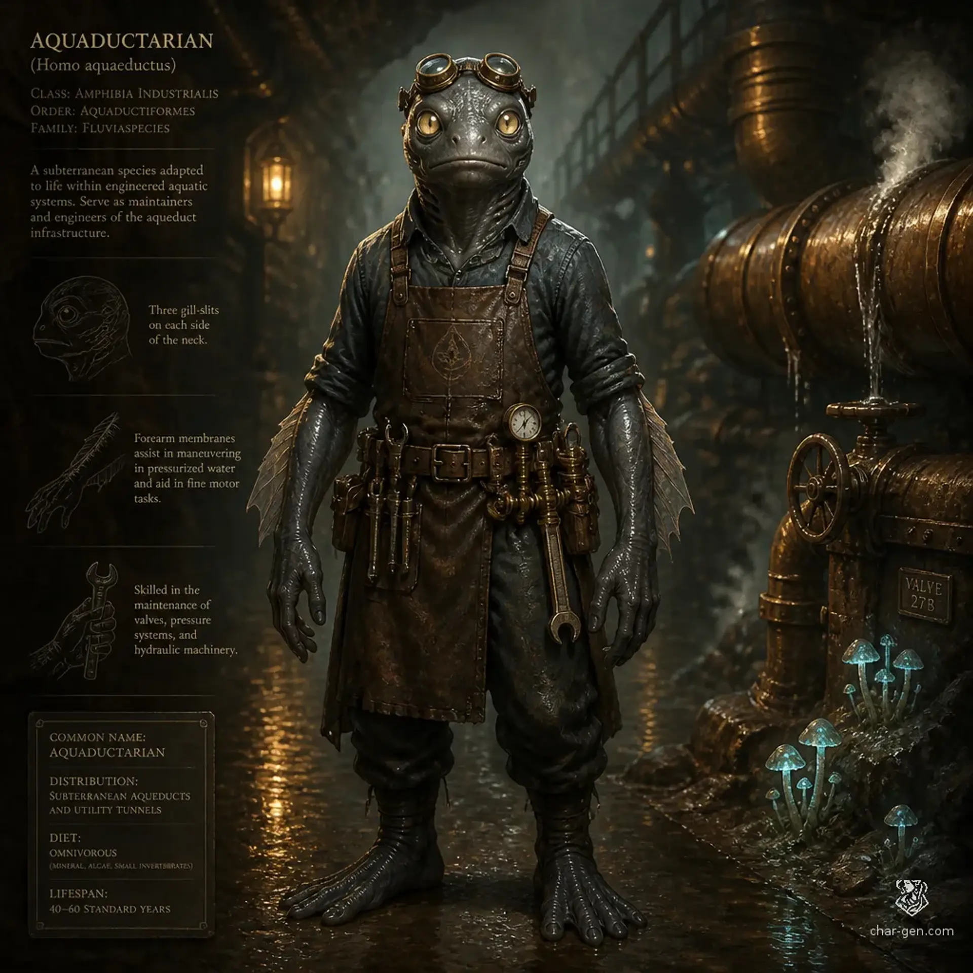 Aquaductarian - AI-generated fantasy Species