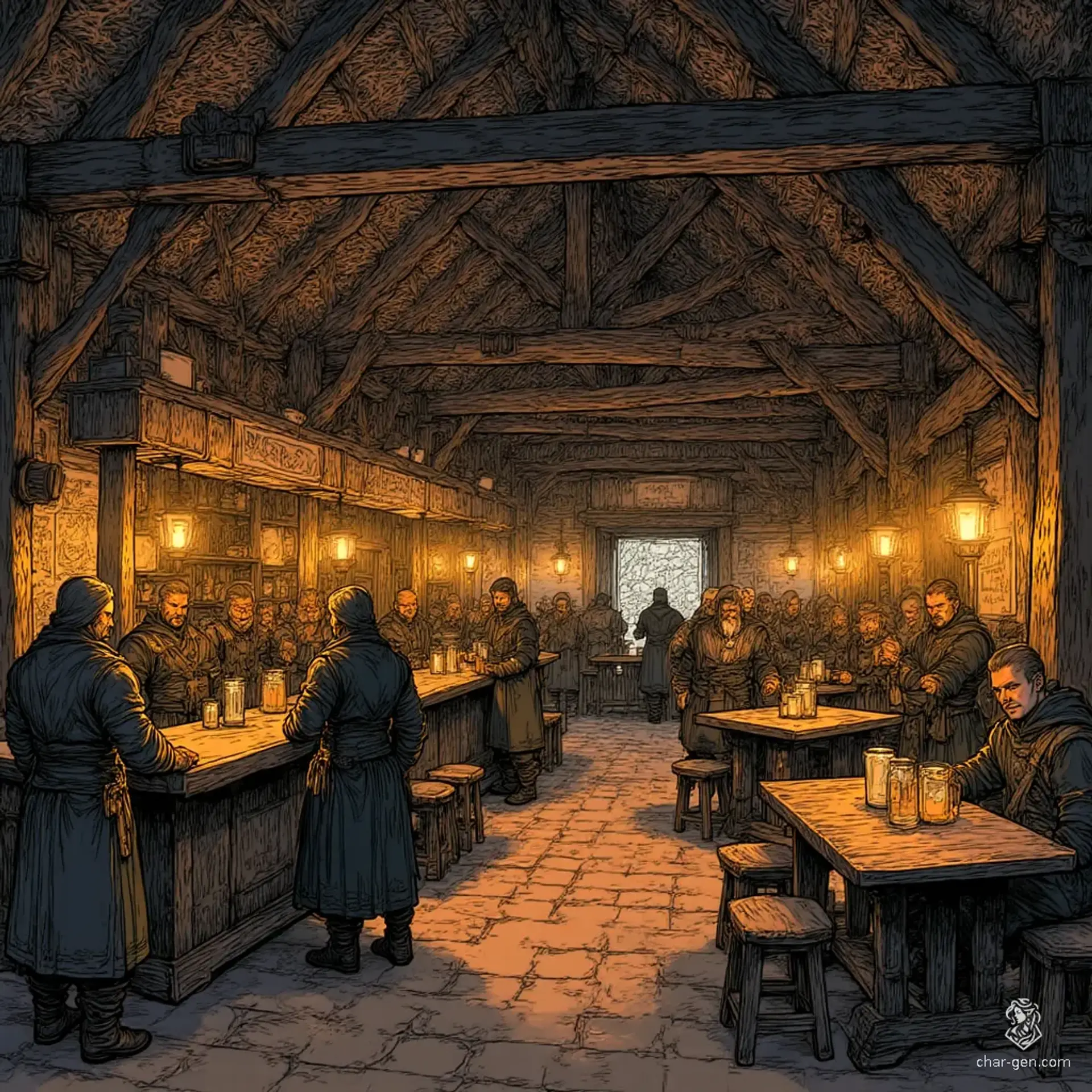 The Thatch & Tankard - AI-generated fantasy Tavern