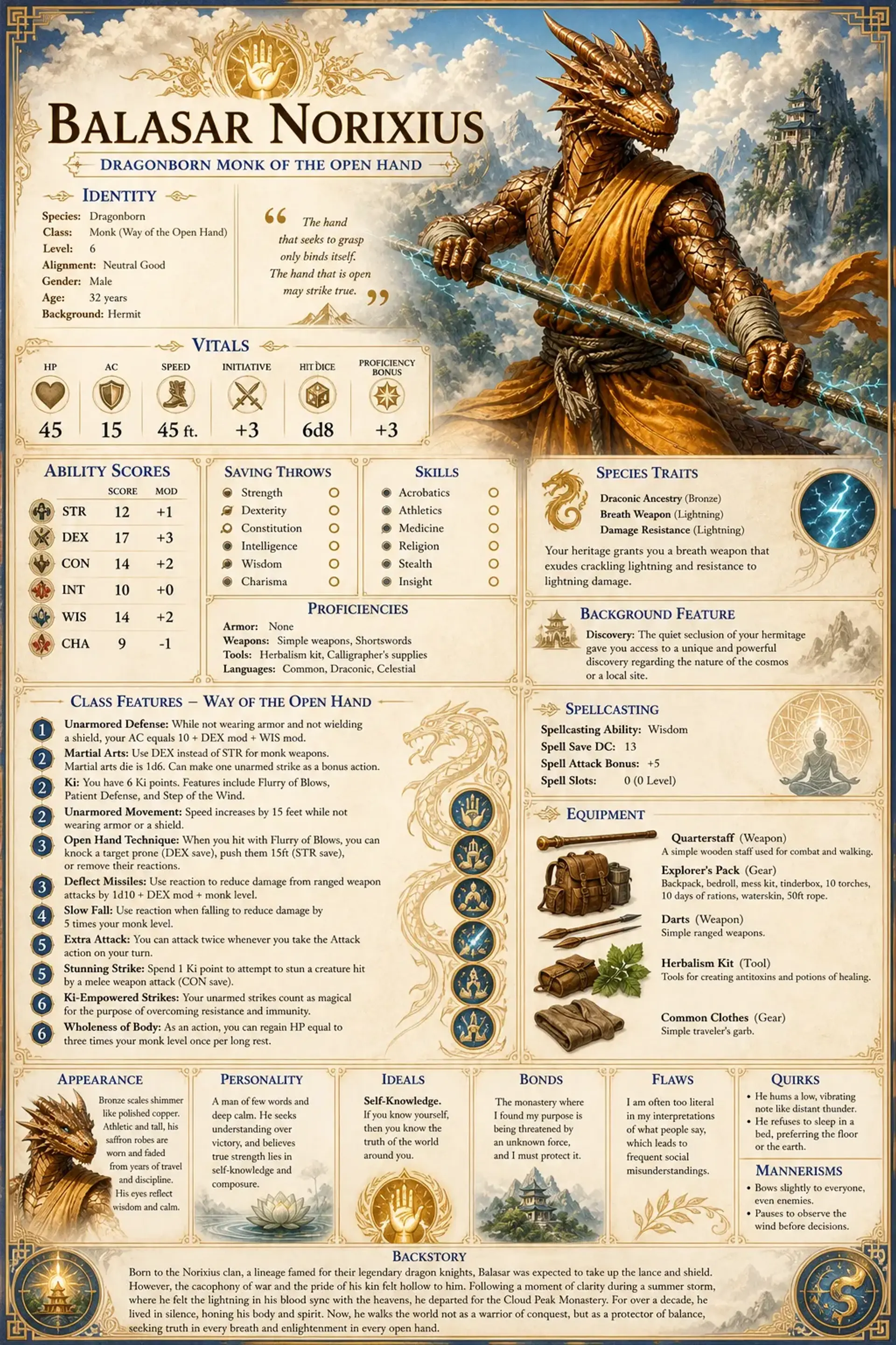 Character Sheet
