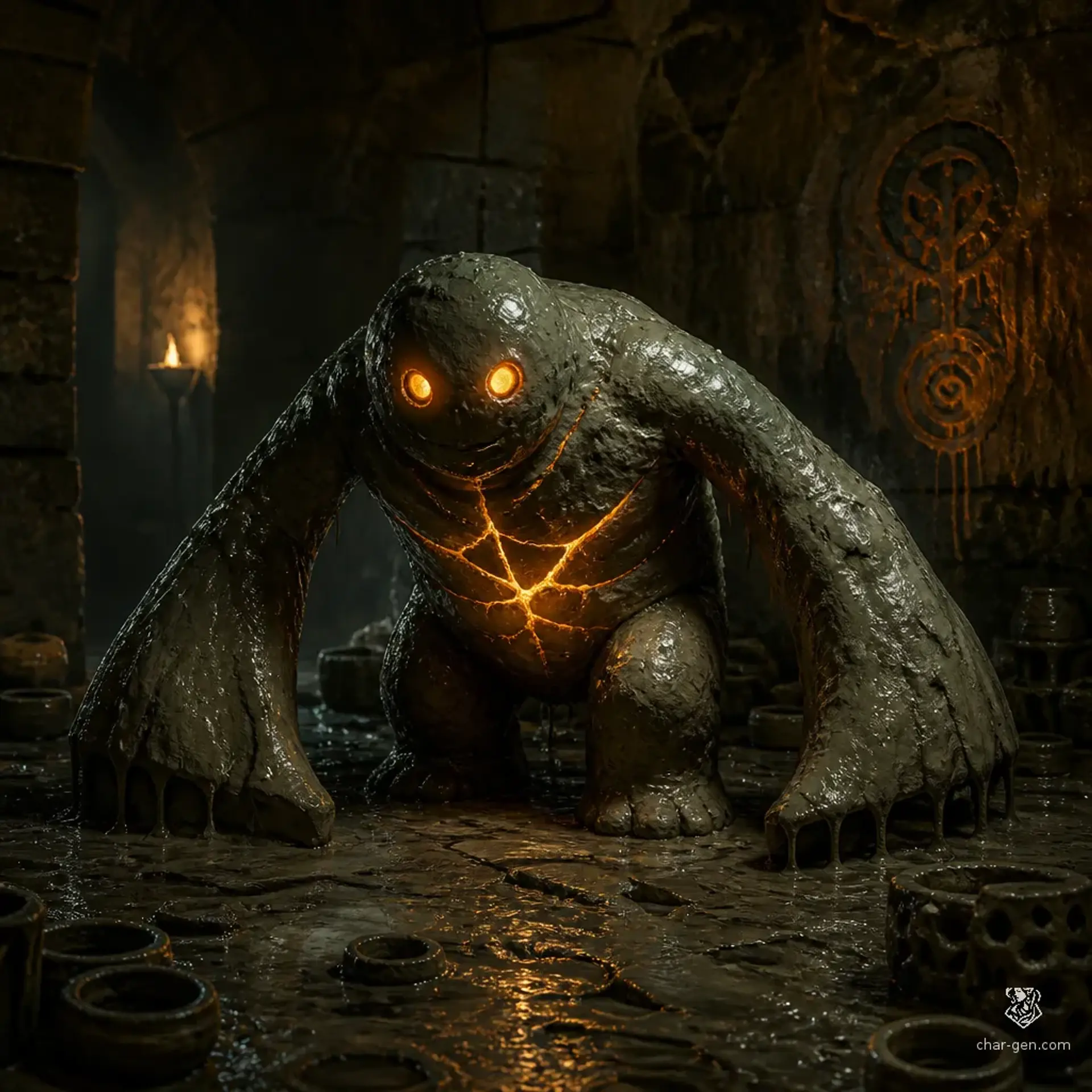Clay Homunculus | Fantasy Monster Generated by CharGen