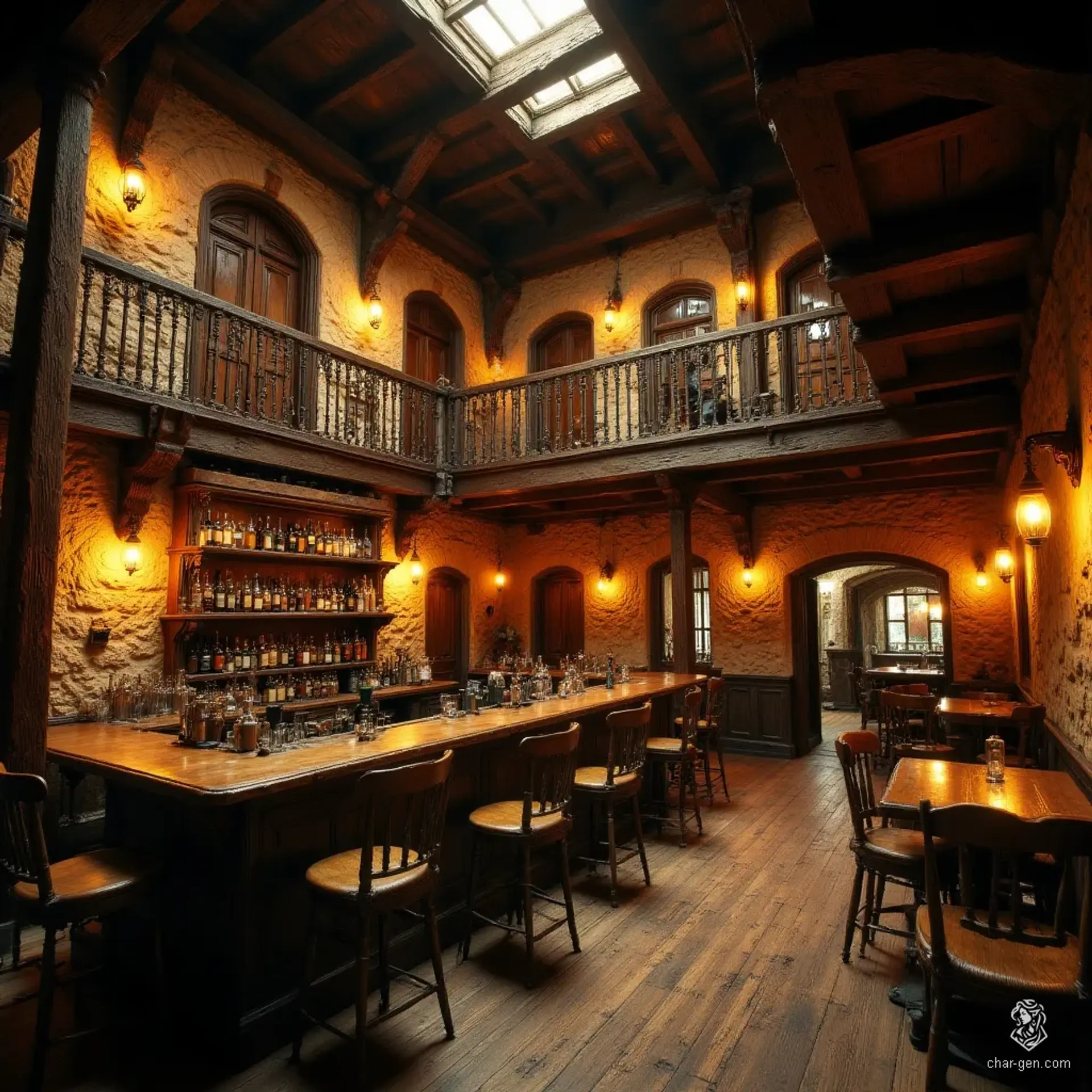 The Rusty Flagon - AI-generated fantasy Tavern