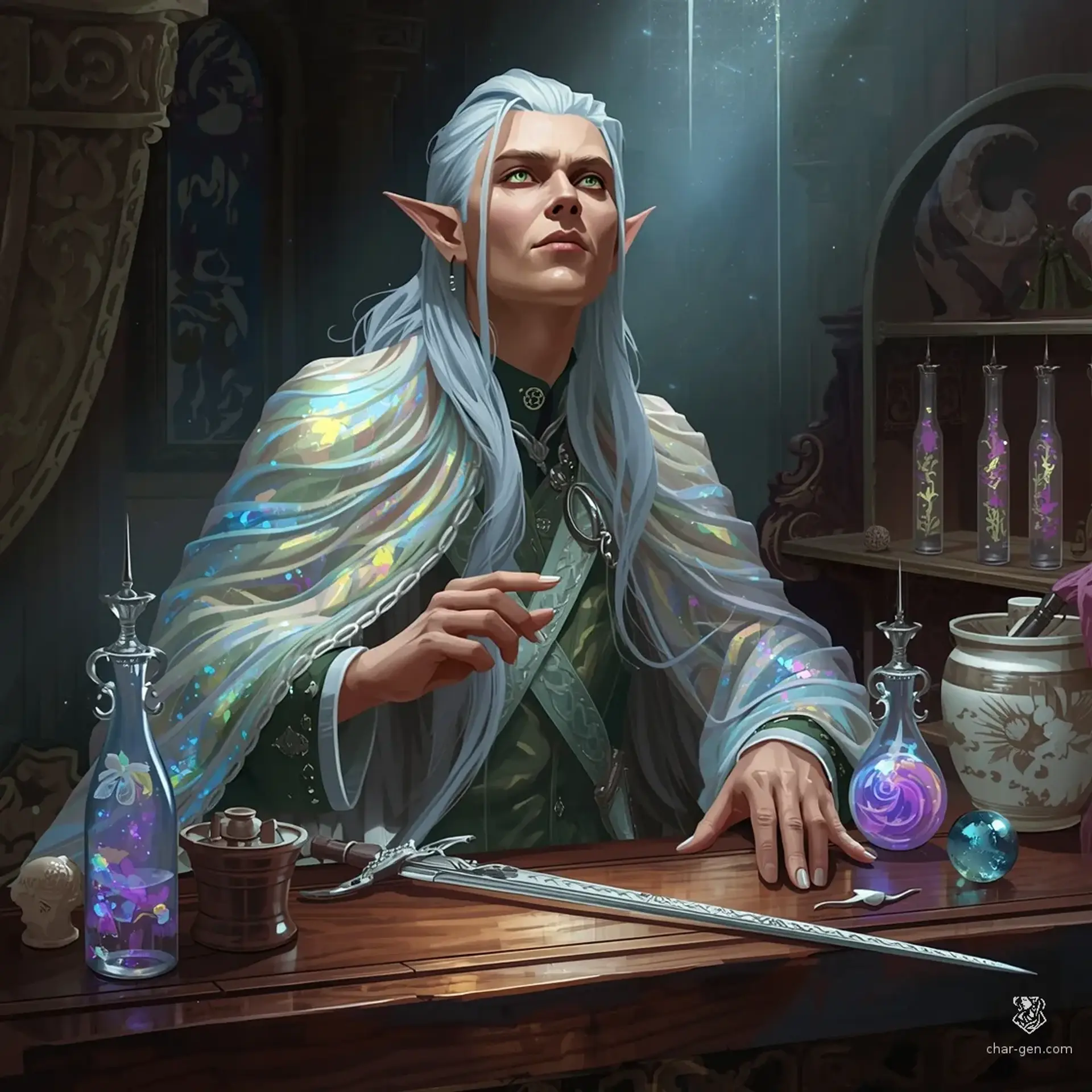 Valerius Glimmer-Step - AI-generated fantasy NPC