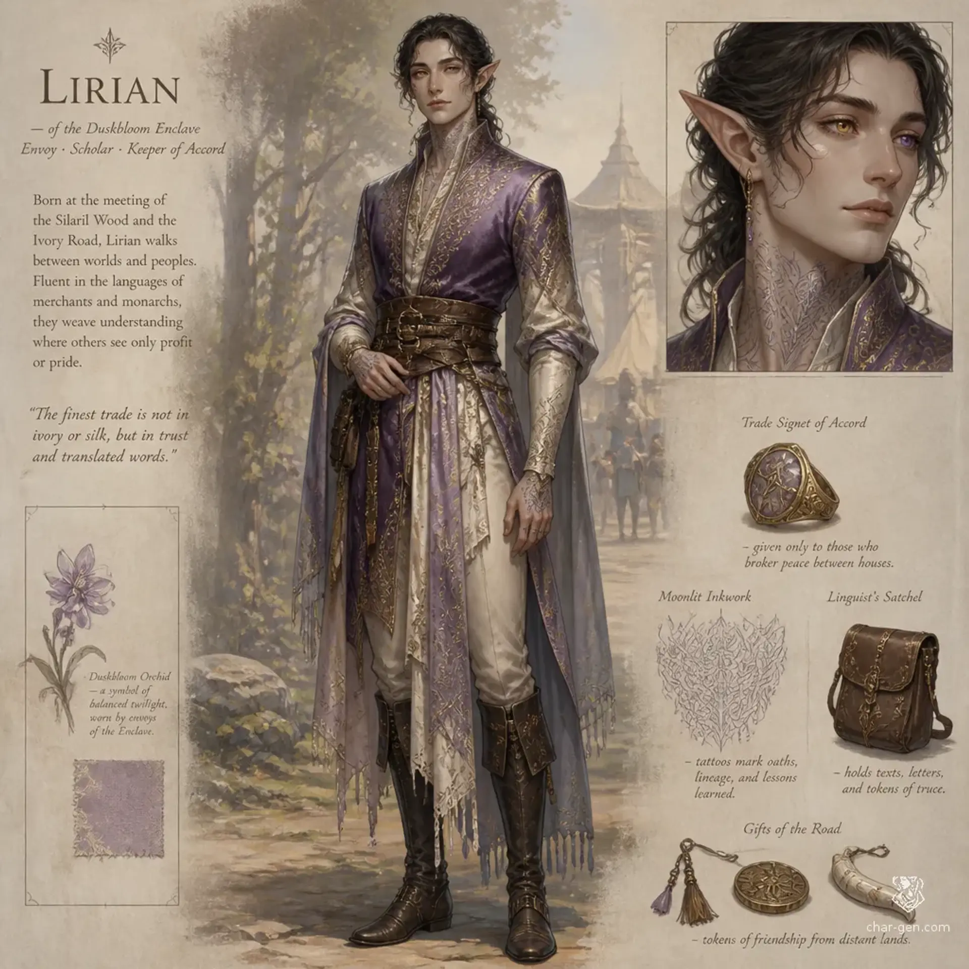 Silver-Touched Folk - AI-generated fantasy Species