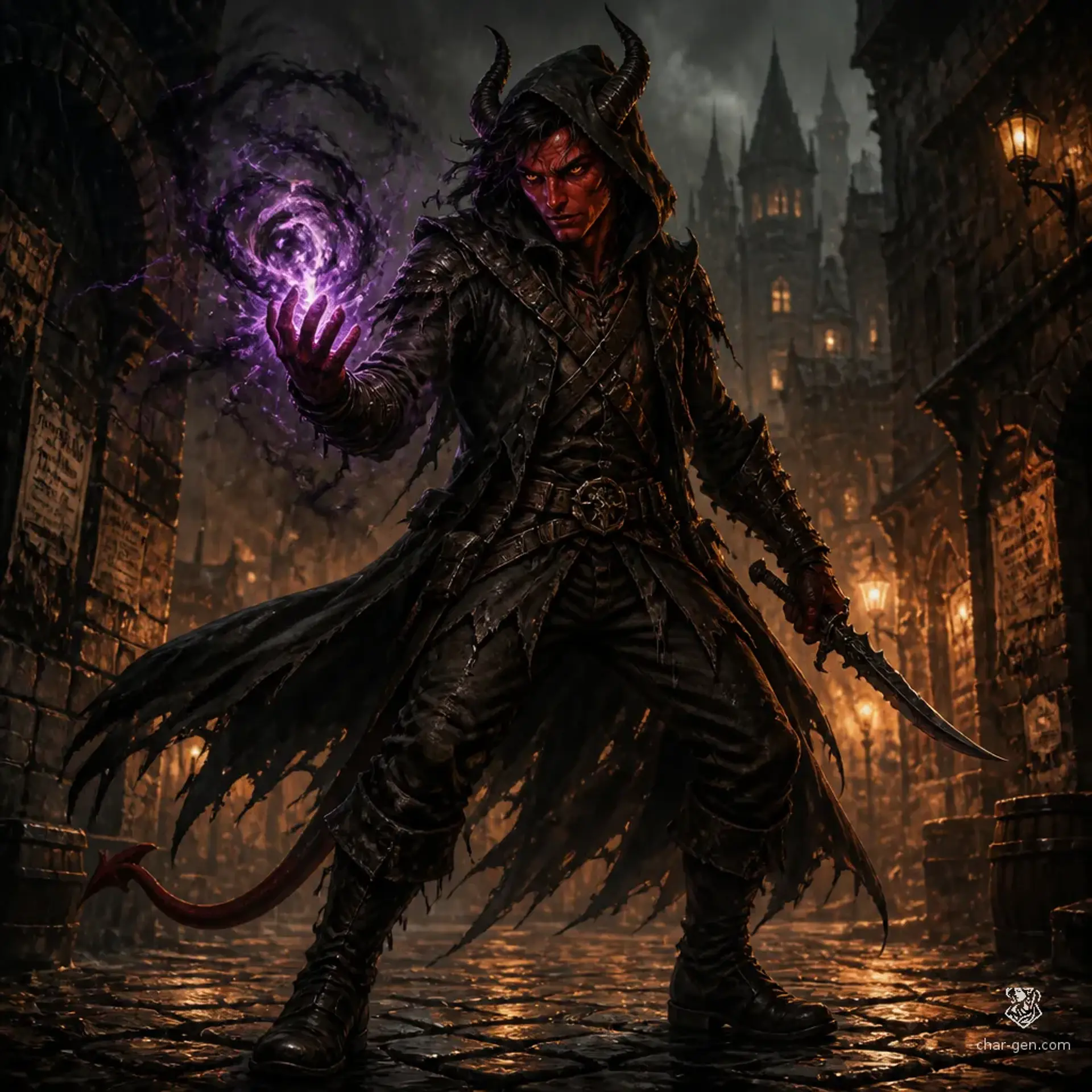 Varrik Ashcoil - AI-generated fantasy Character