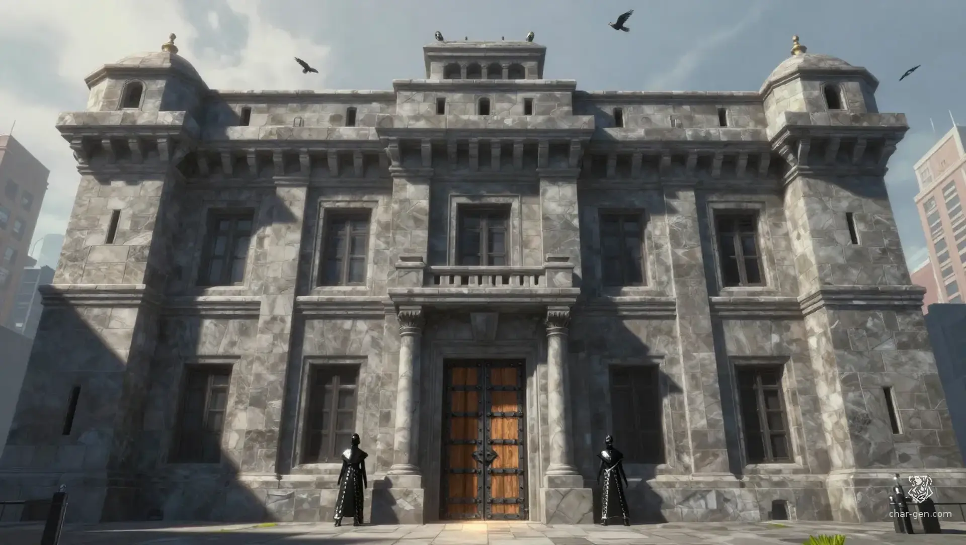 Falcon Hall - AI-generated fantasy Building