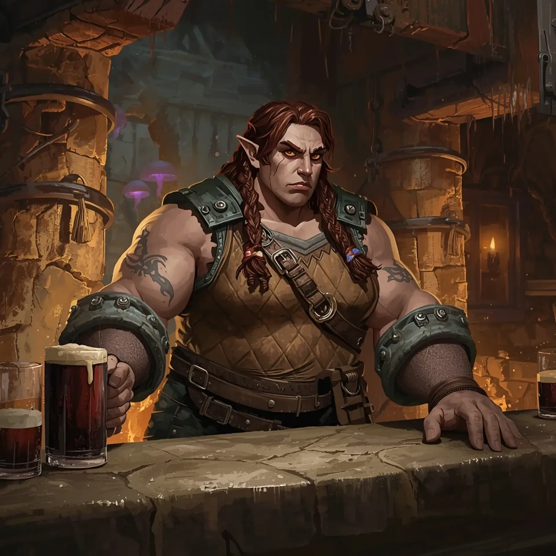 The Gritty Flagon - AI-generated fantasy Tavern