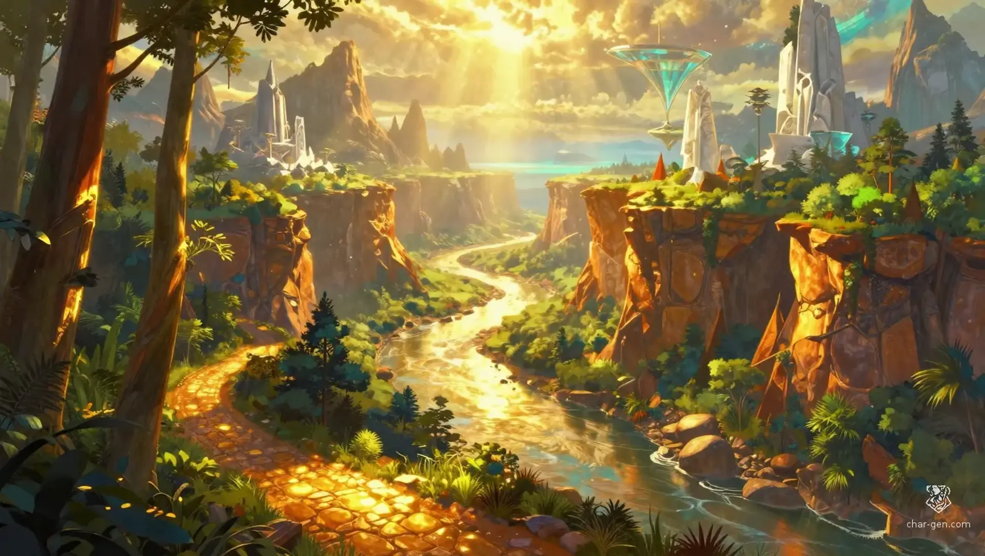 Golden Hull - AI-generated fantasy Region
