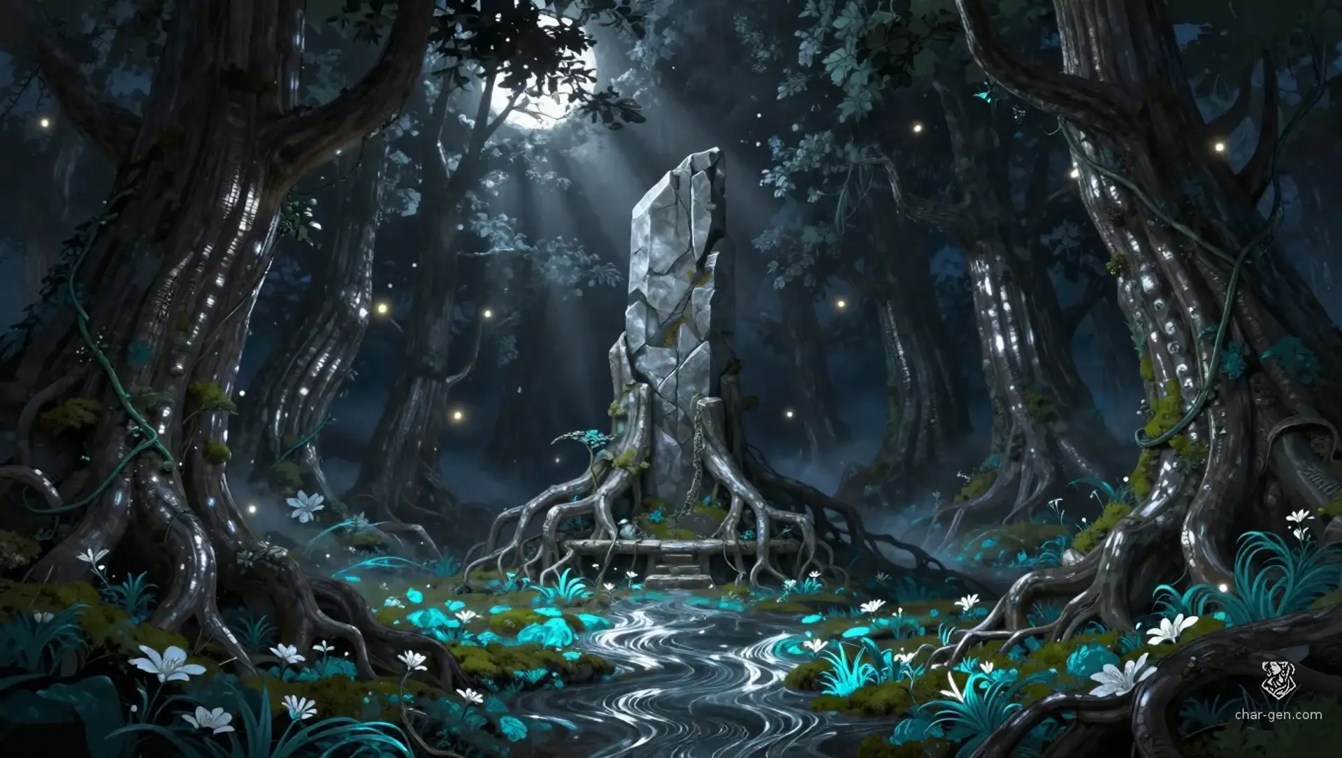 Moonstrider Glade - AI-generated fantasy Building