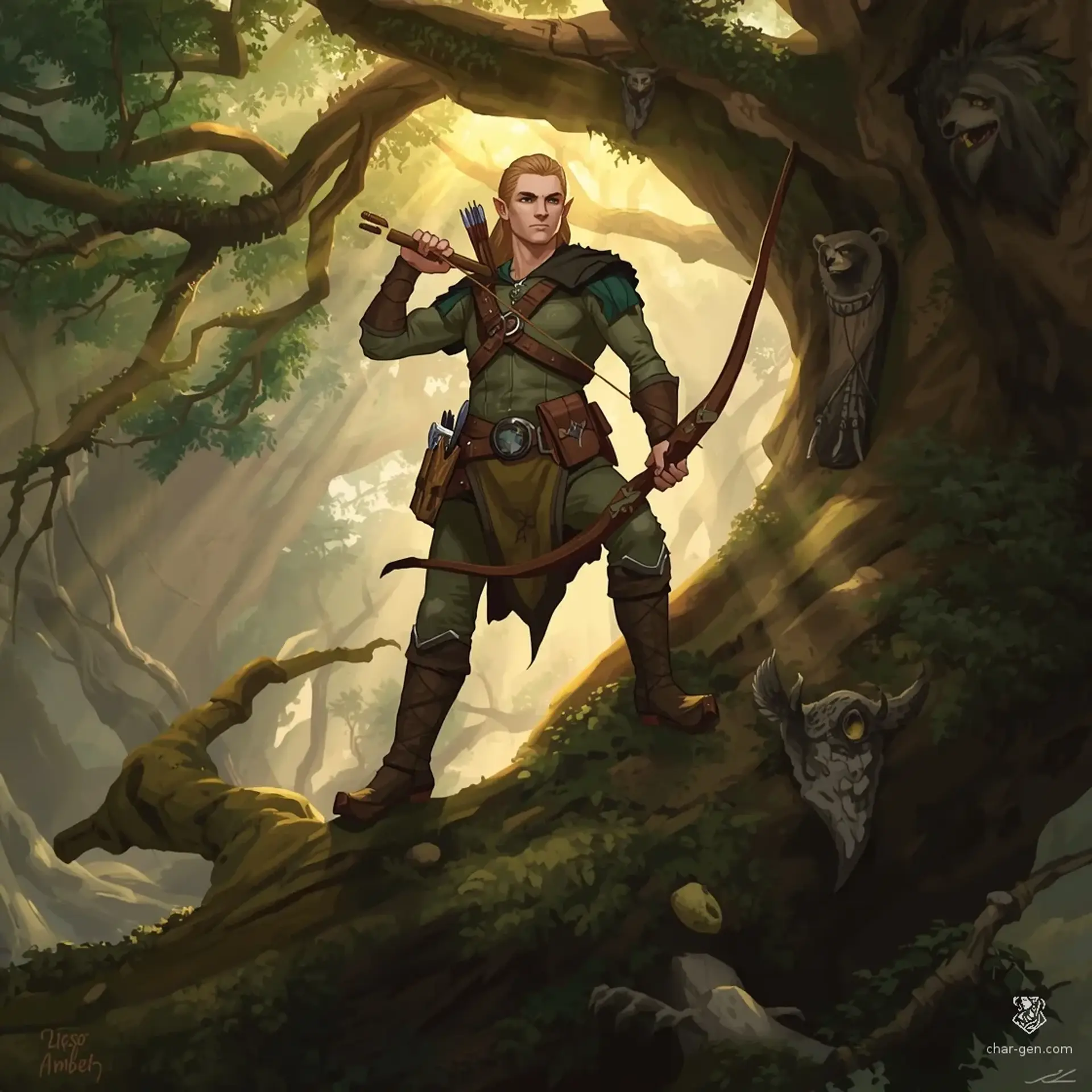 Zander Califaxer - AI-generated fantasy Character