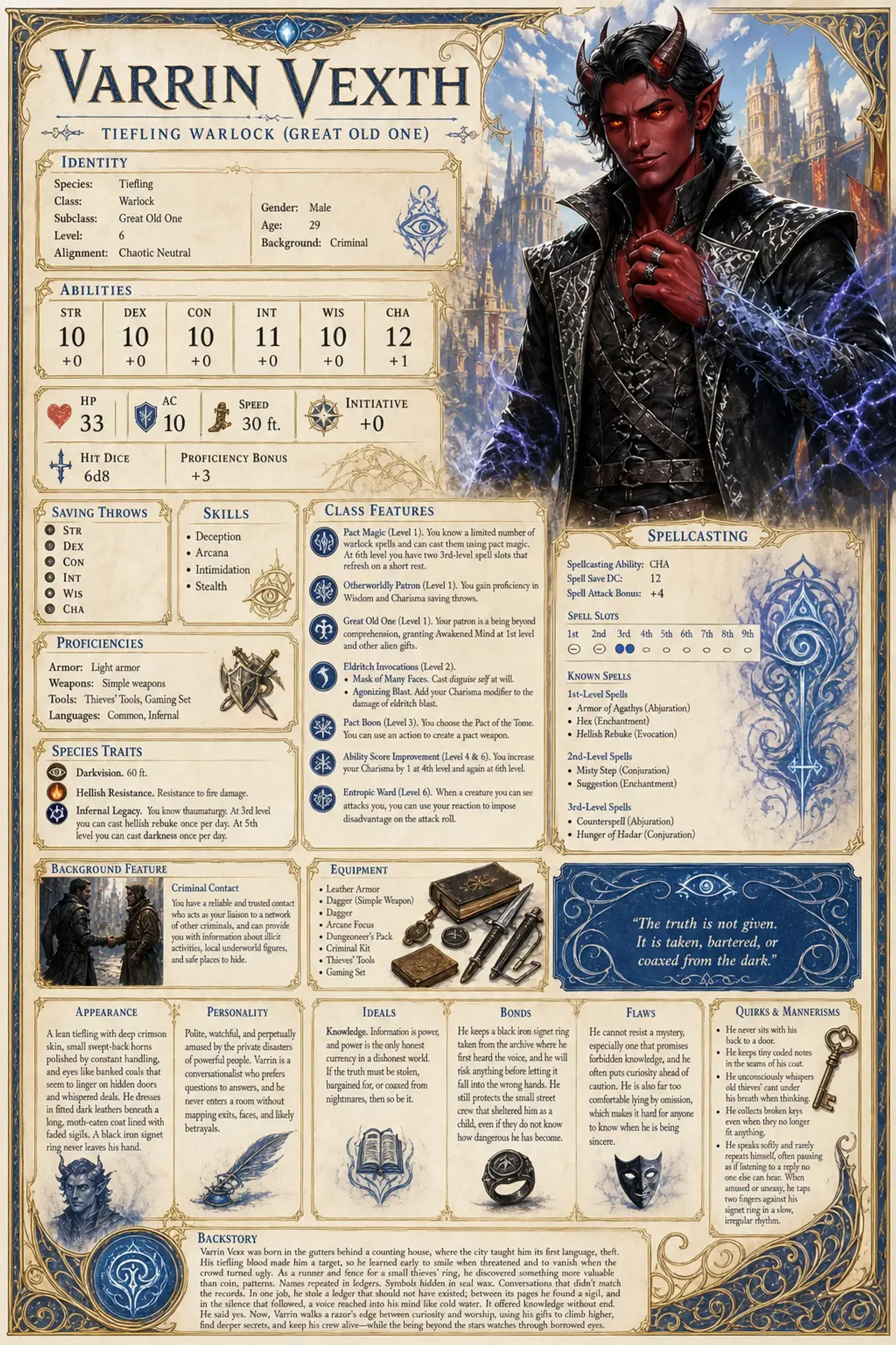 Character Sheet