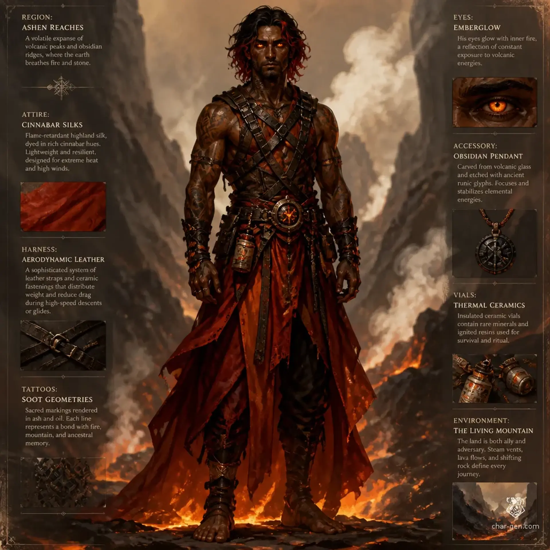 Embersworn Human - AI-generated fantasy Species