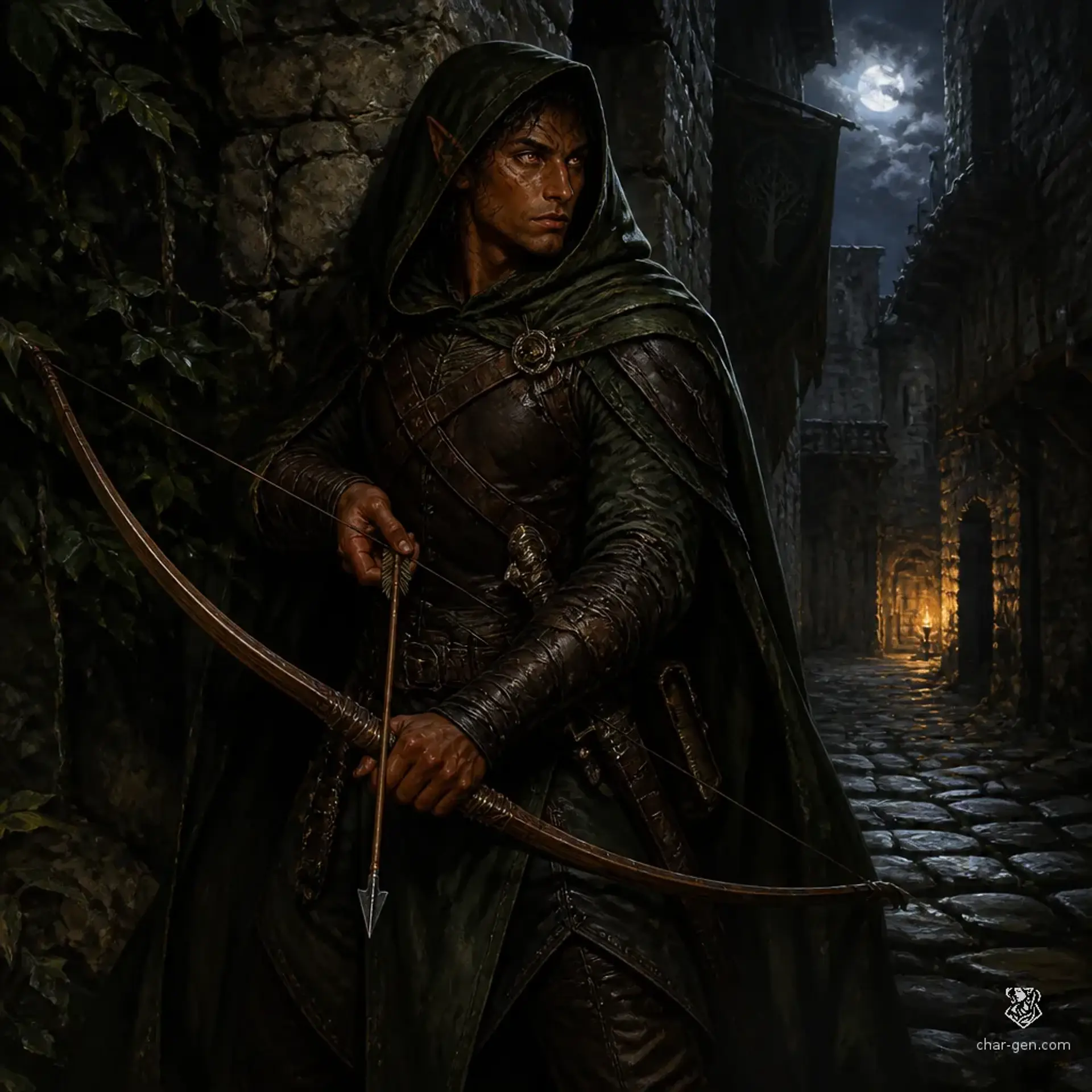 Theren Lathalas - AI-generated fantasy Character