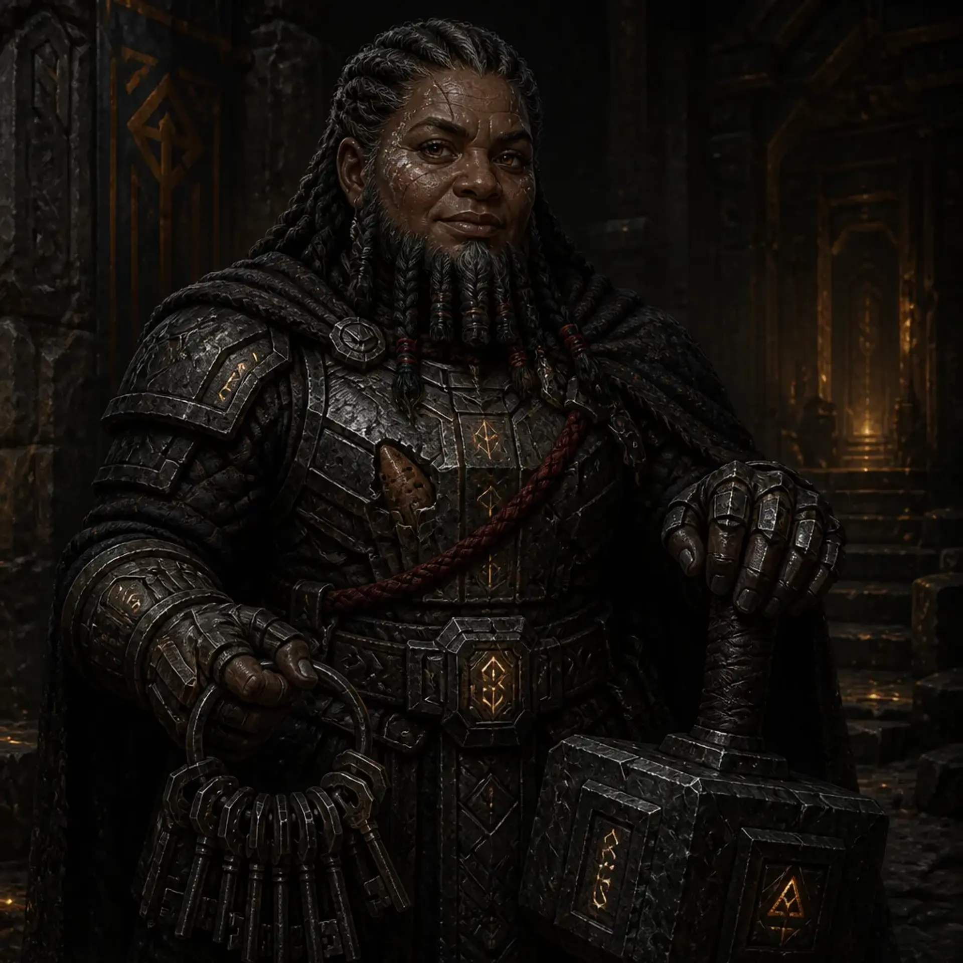 Warden-Captain Dorin Fracturewatch - AI-generated fantasy NPC