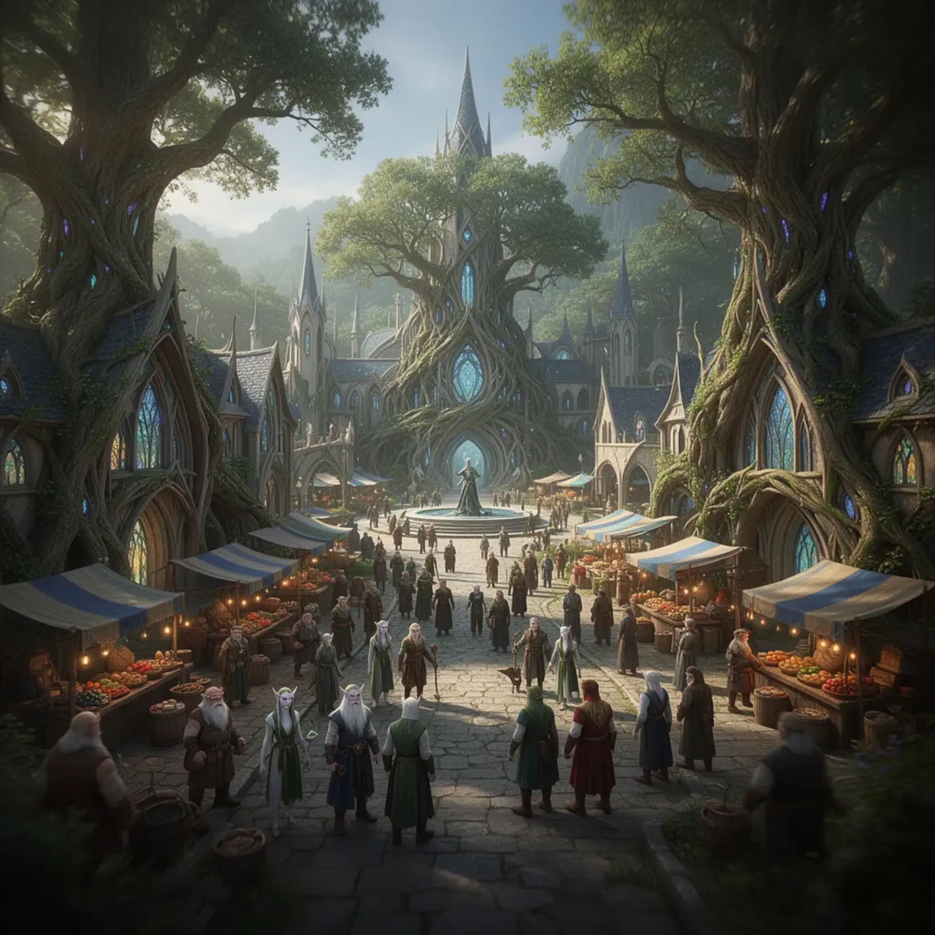 Allandil - AI-generated fantasy Settlement