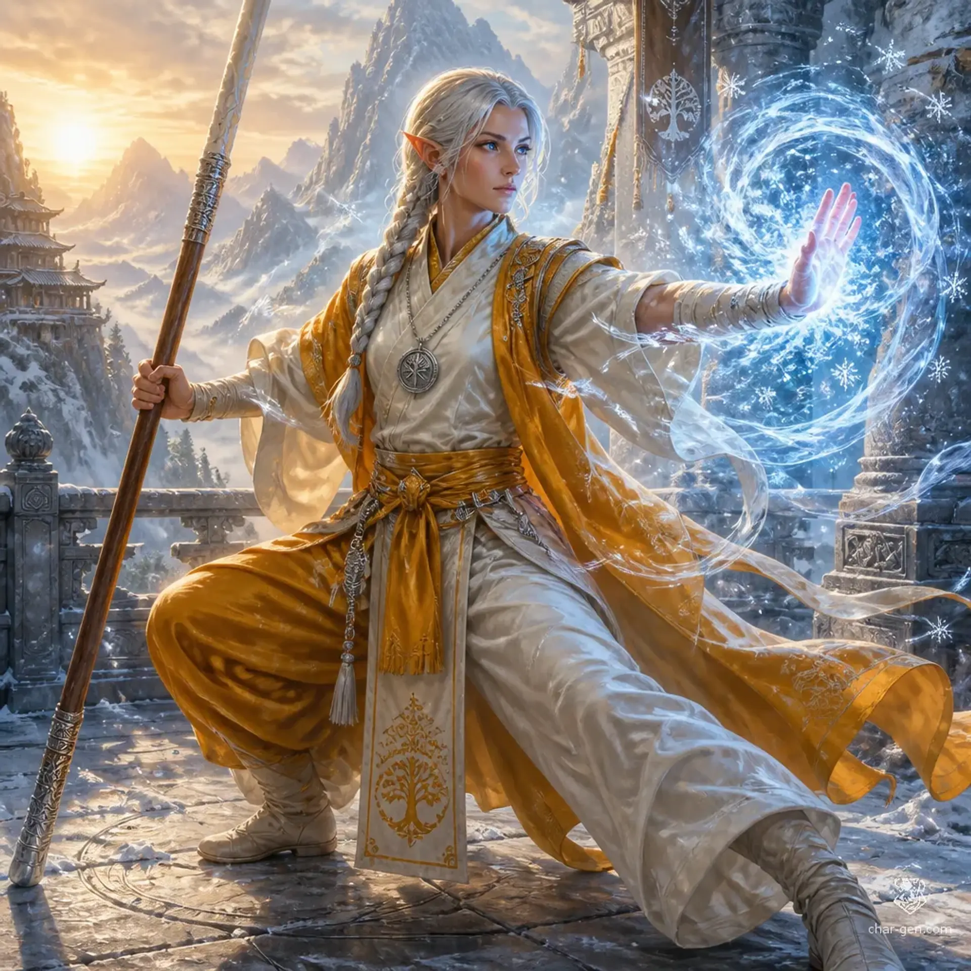 Elowen Swift-Prayer - AI-generated fantasy Character
